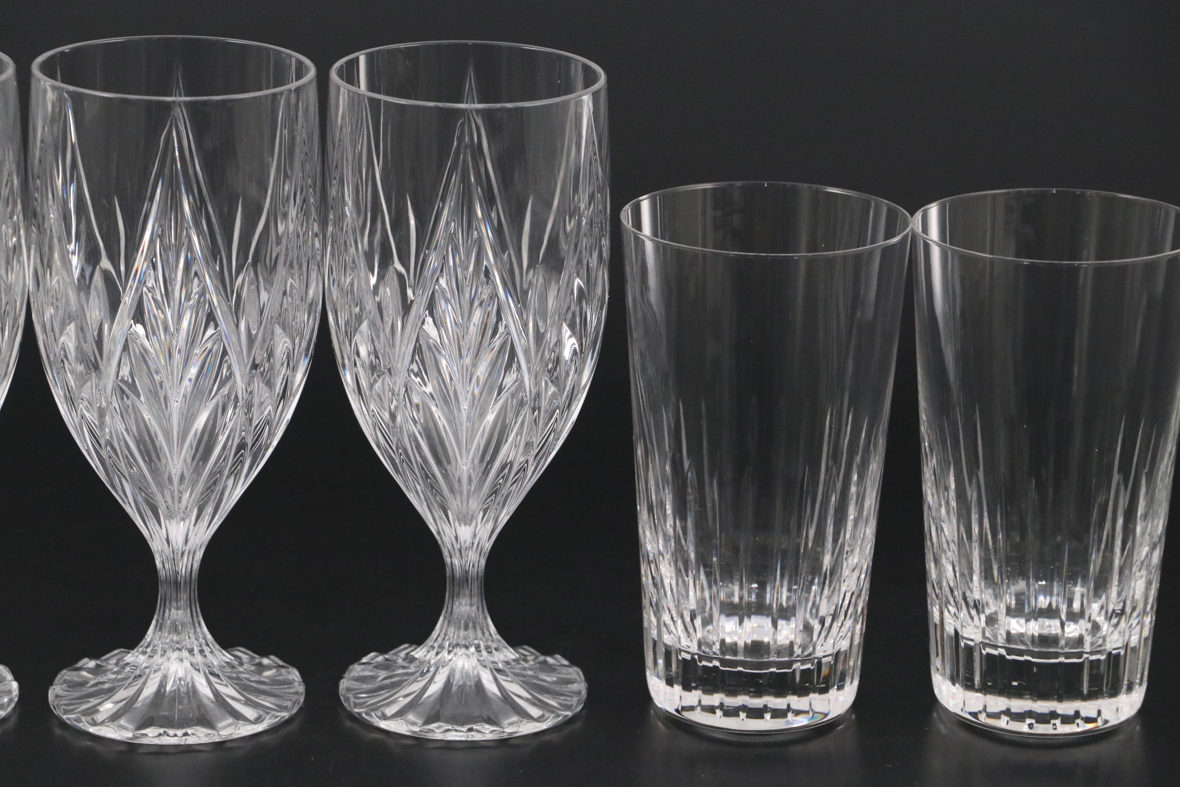 Mikasa "Park Ridge" Crystal Iced Tea Glasses and Other Crystal Drinkware