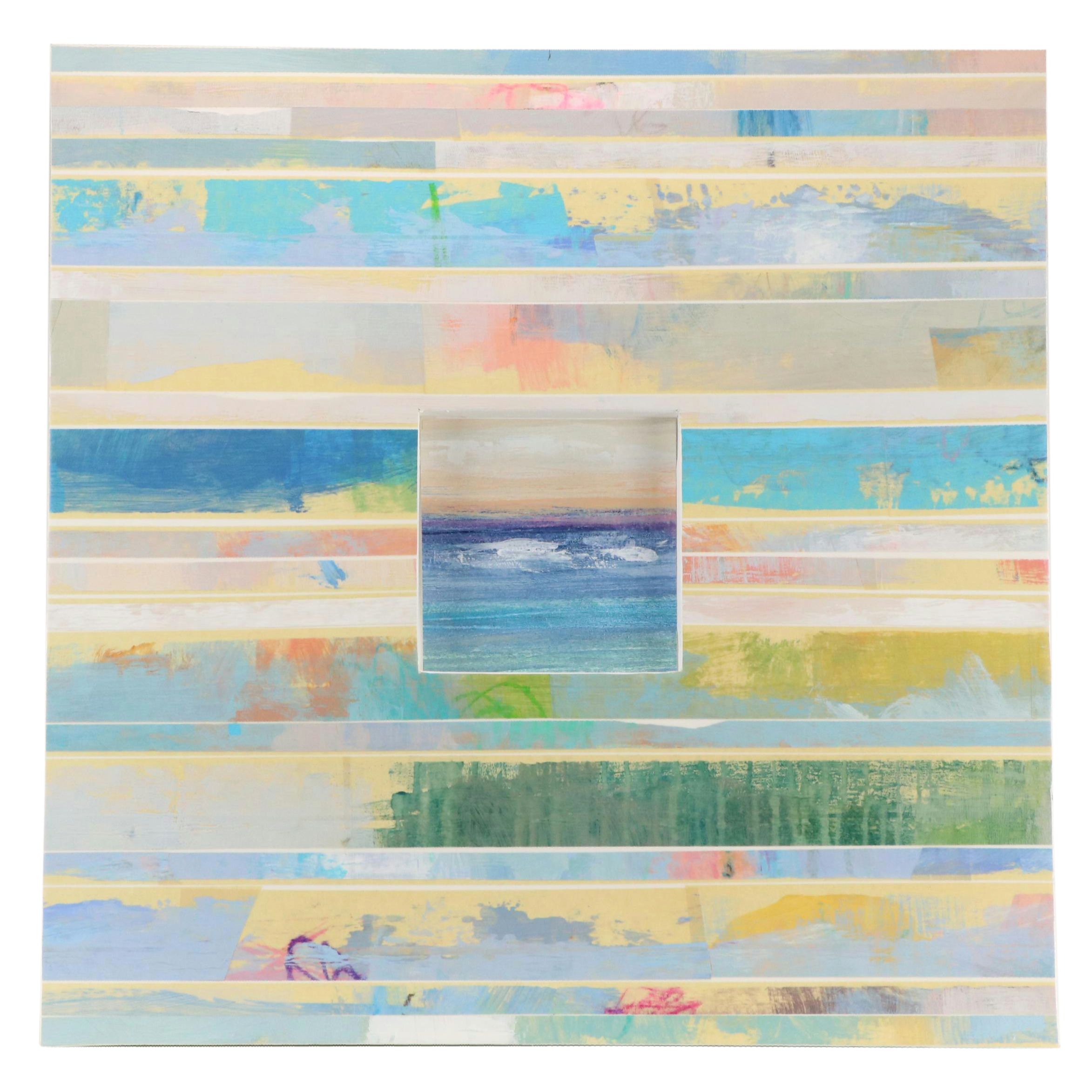 Ursula J. Brenner Dimensional Abstract Mixed Media Painting, 21st Century