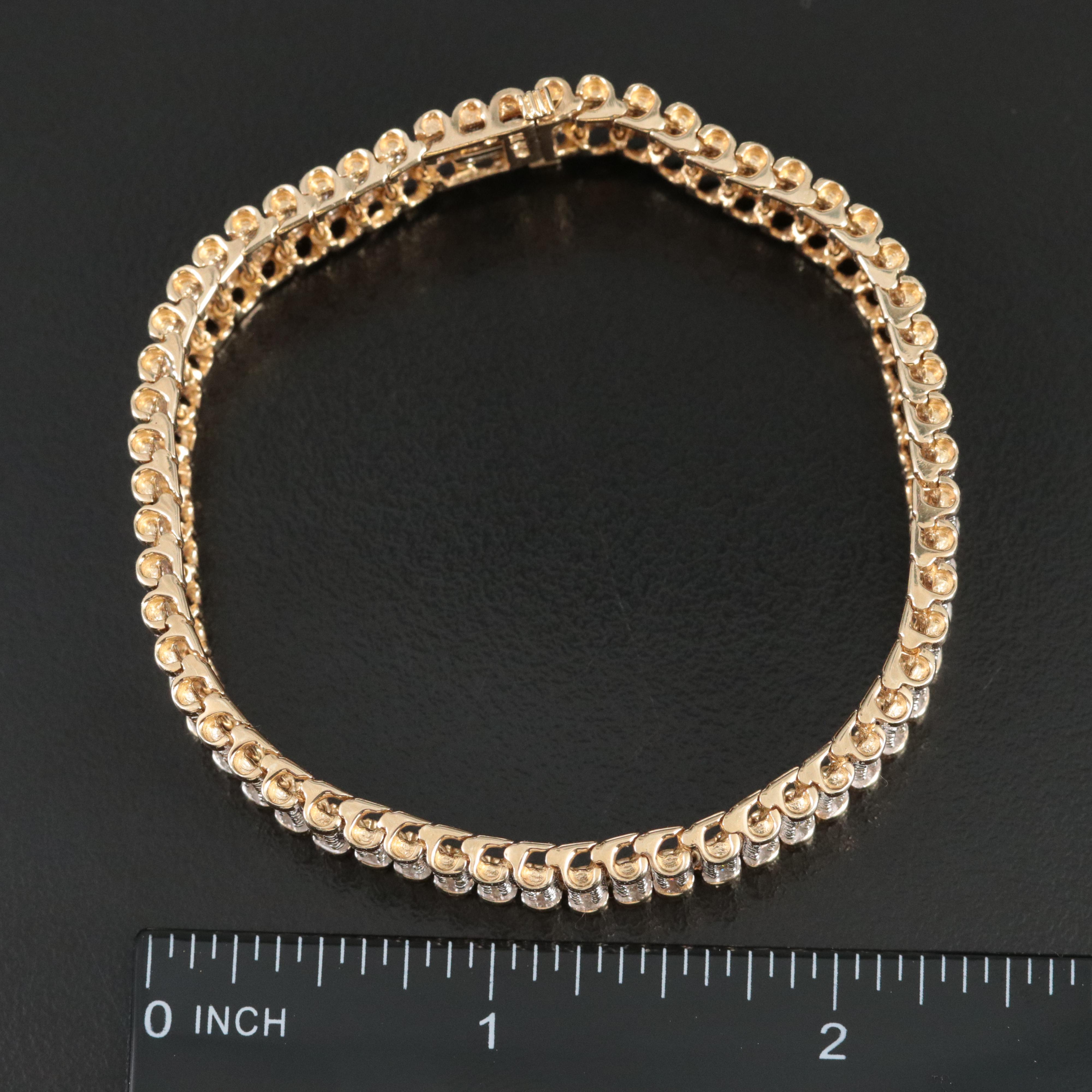 14K Two-Tone 3.48 CTW Diamond Bracelet