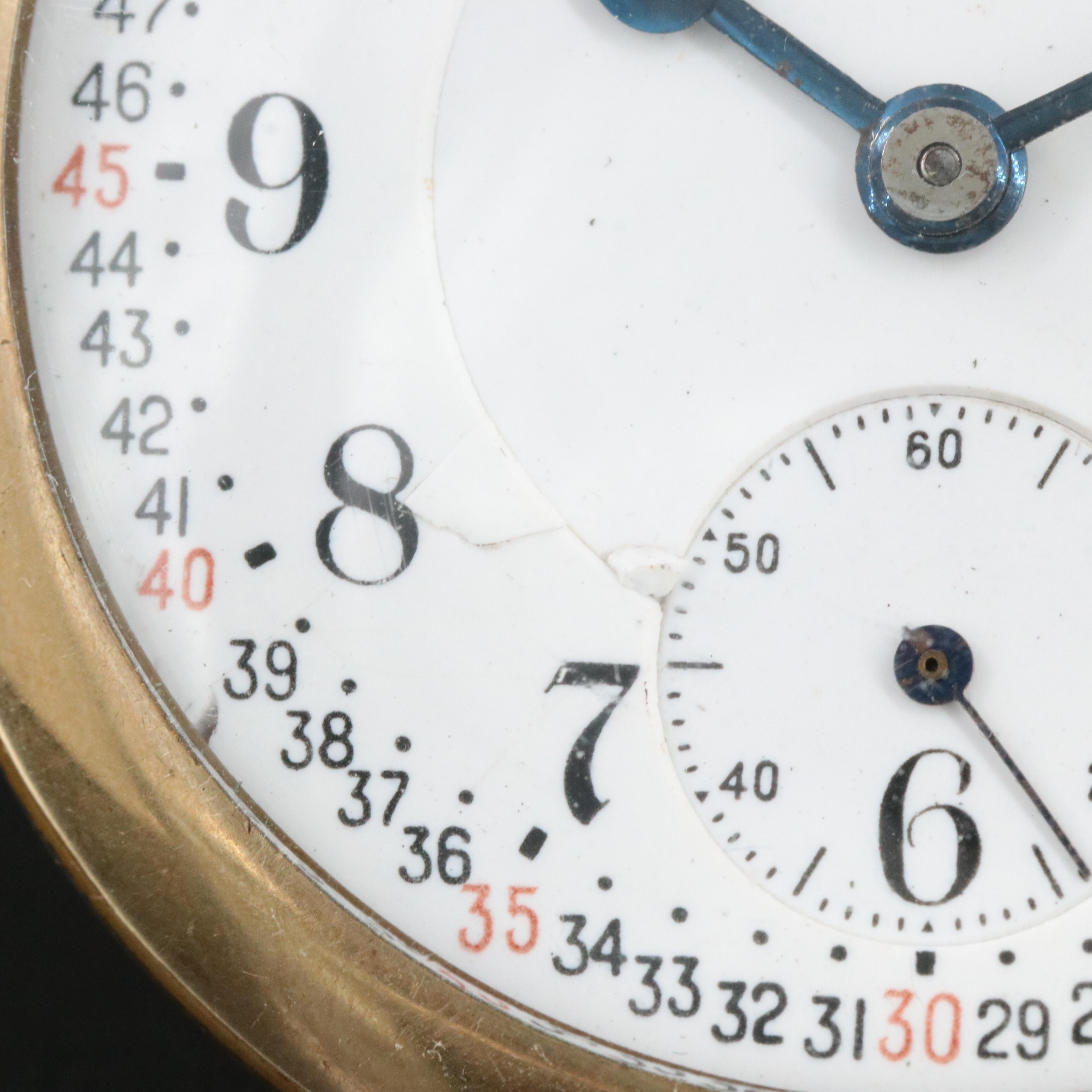 1917 Burlington Gold-Filled Open Face Pocket Watch