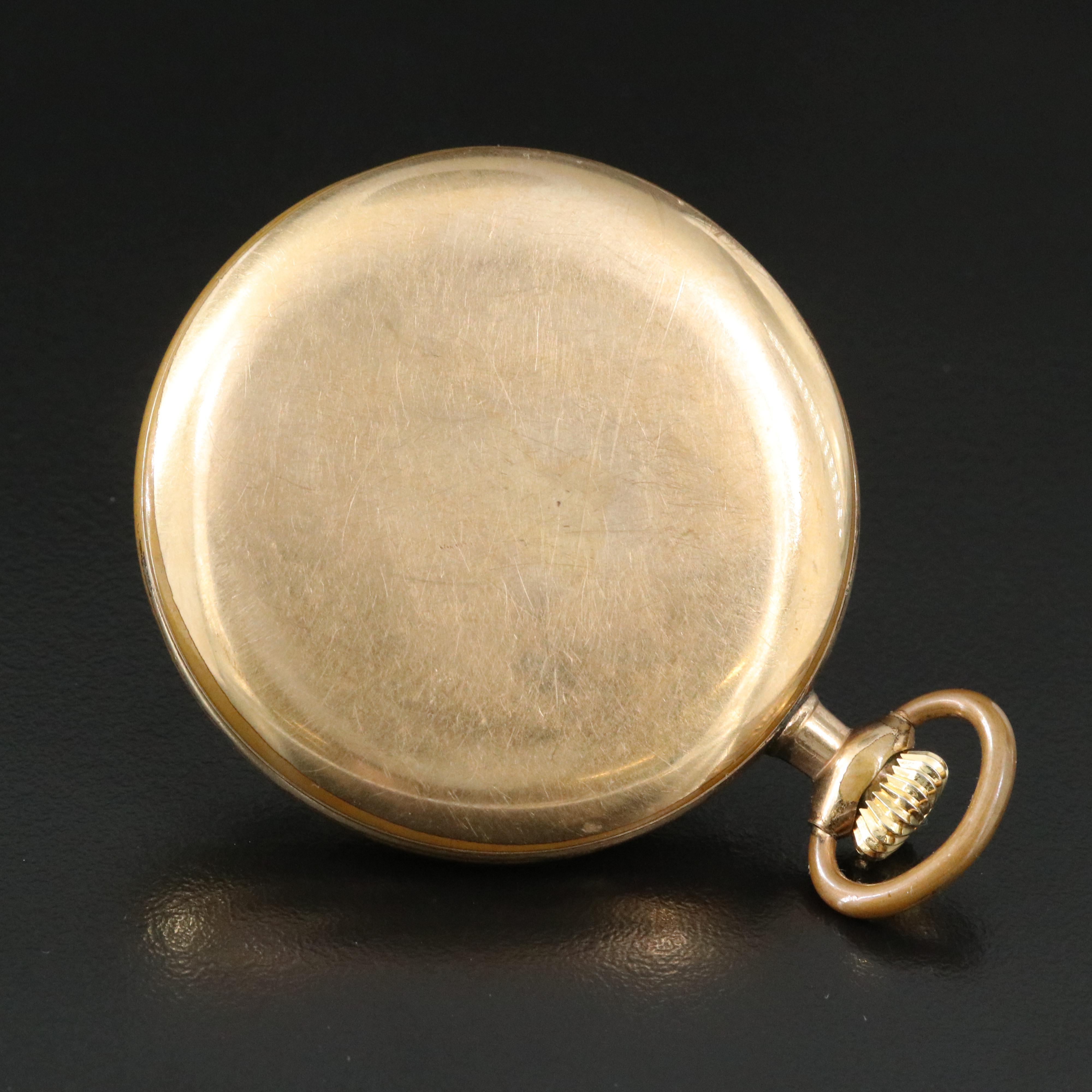 1917 Burlington Gold-Filled Open Face Pocket Watch