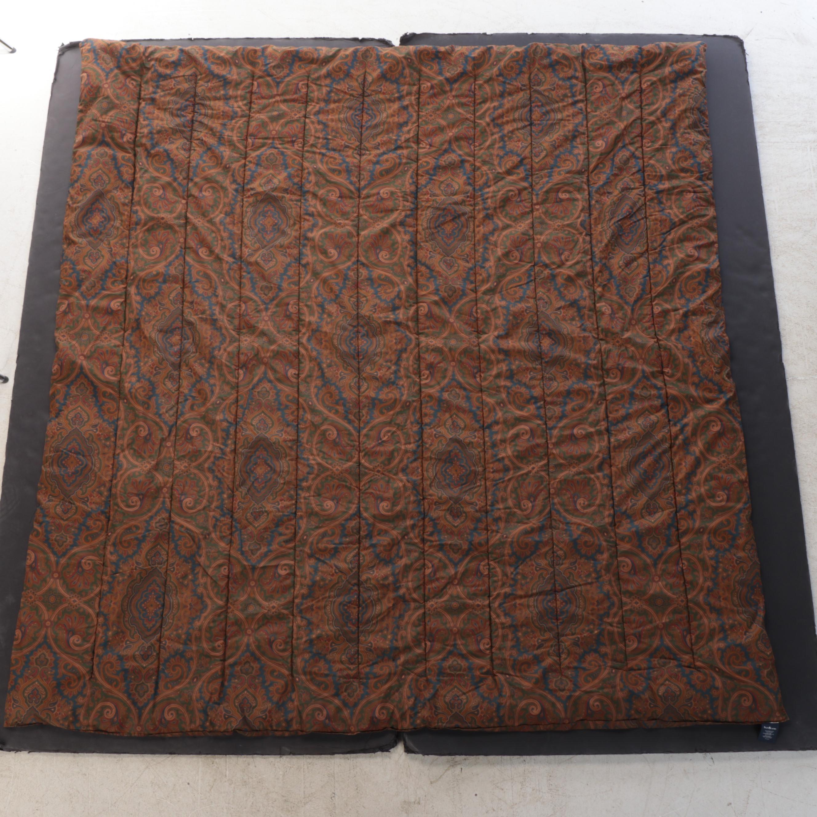 Ralph Lauren Full/Queen Size Comforter and Frontgate King Size Cotton Quilt