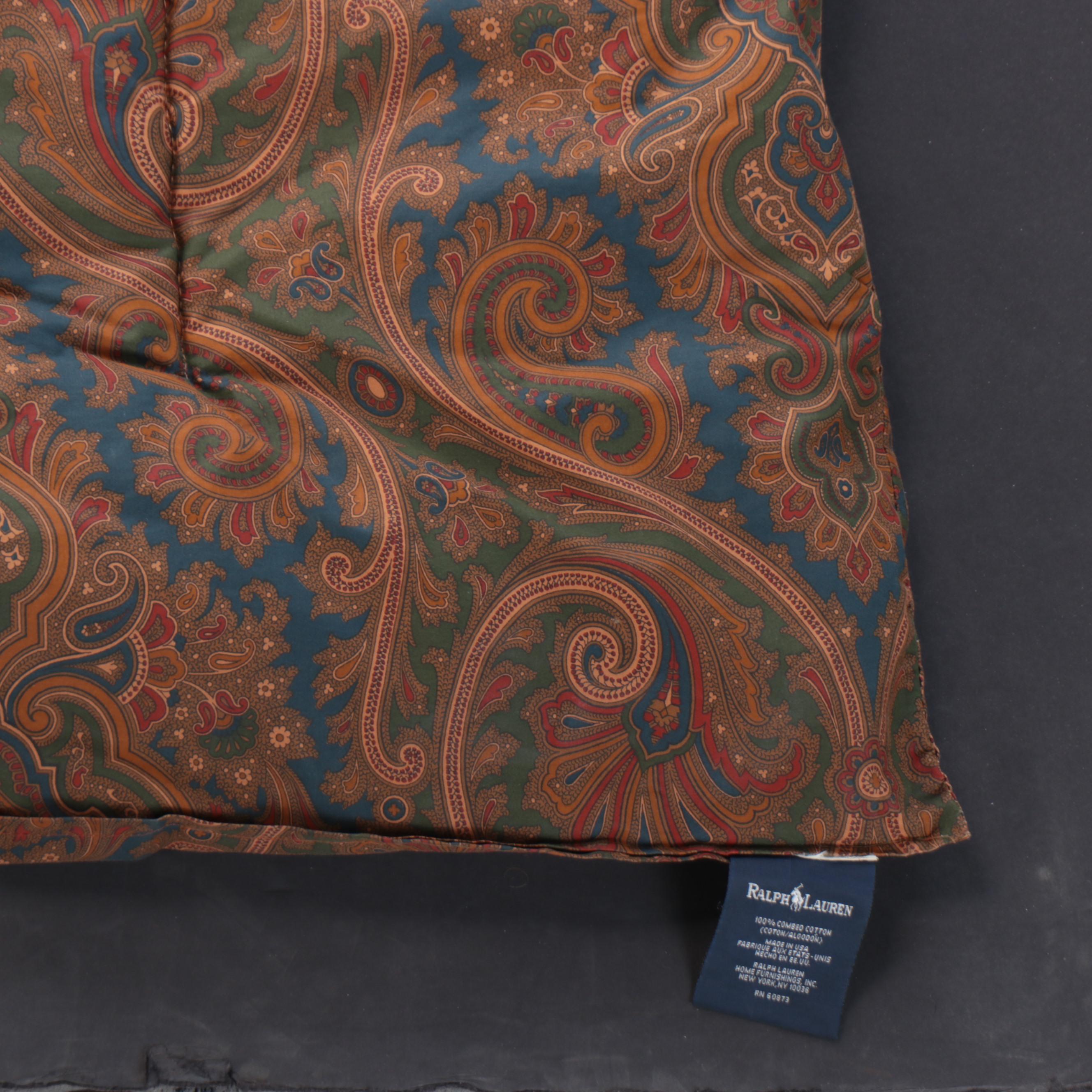 Ralph Lauren Full/Queen Size Comforter and Frontgate King Size Cotton Quilt