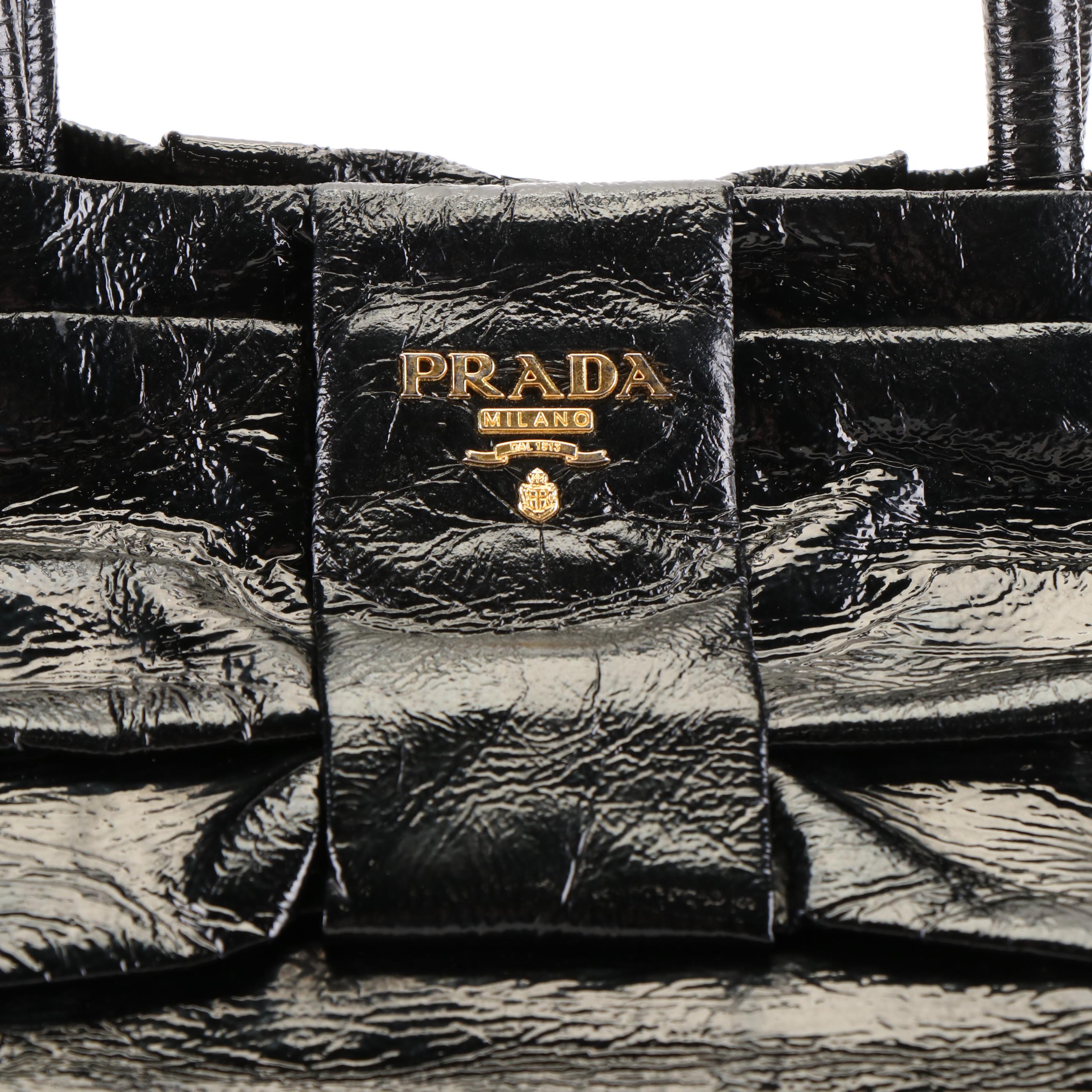 Prada Bow Handbag in Patent Leather
