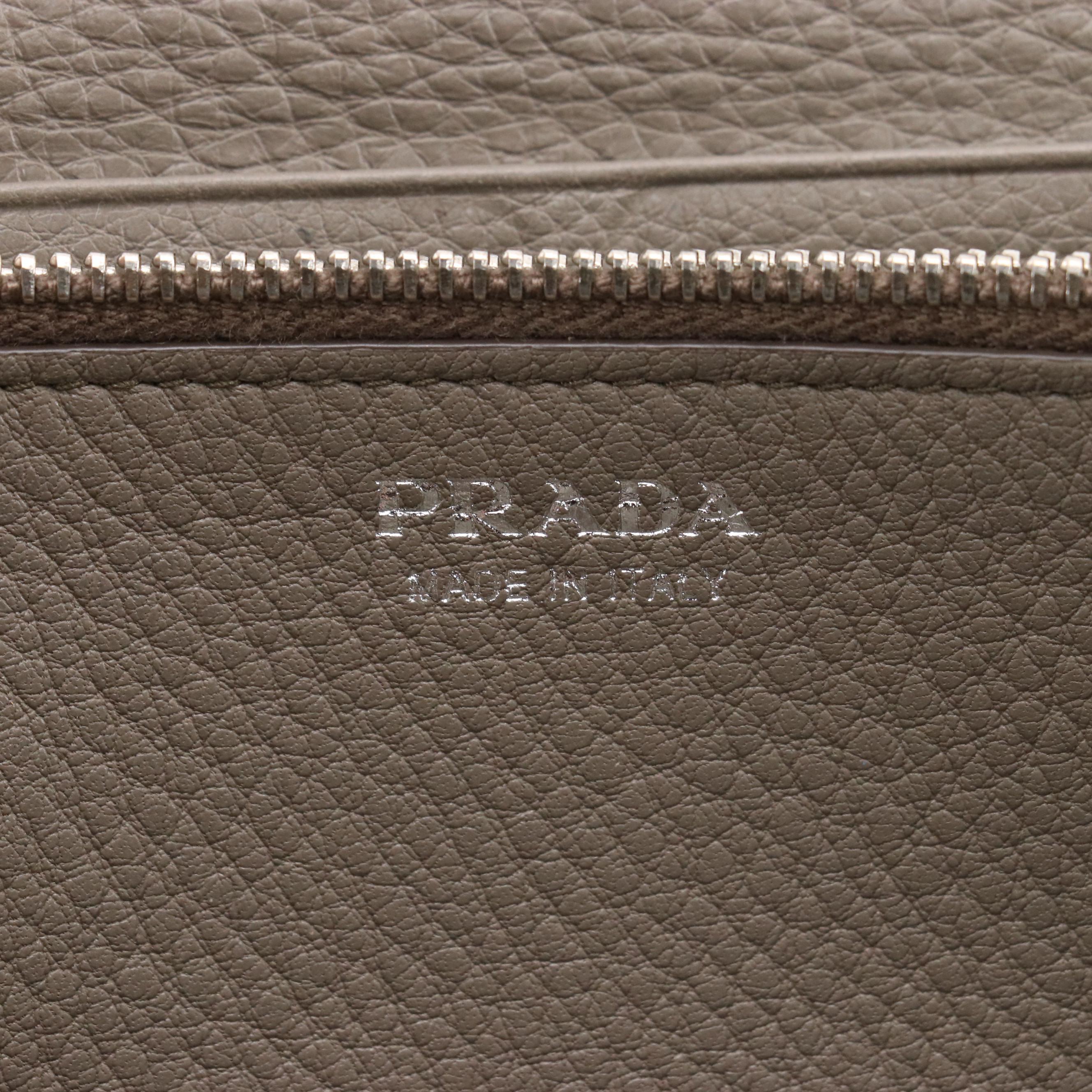 Prada Vitello Leather Continental Wallet with Box