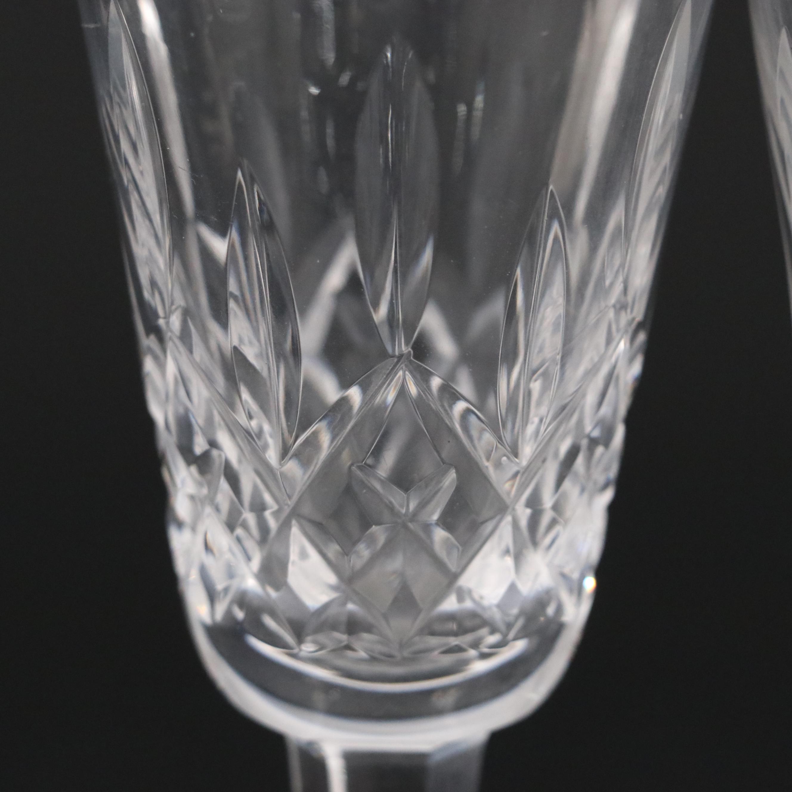 Waterford Crystal "Lismore" Decanter with Sherry Glasses, Mid/Late 20th Century