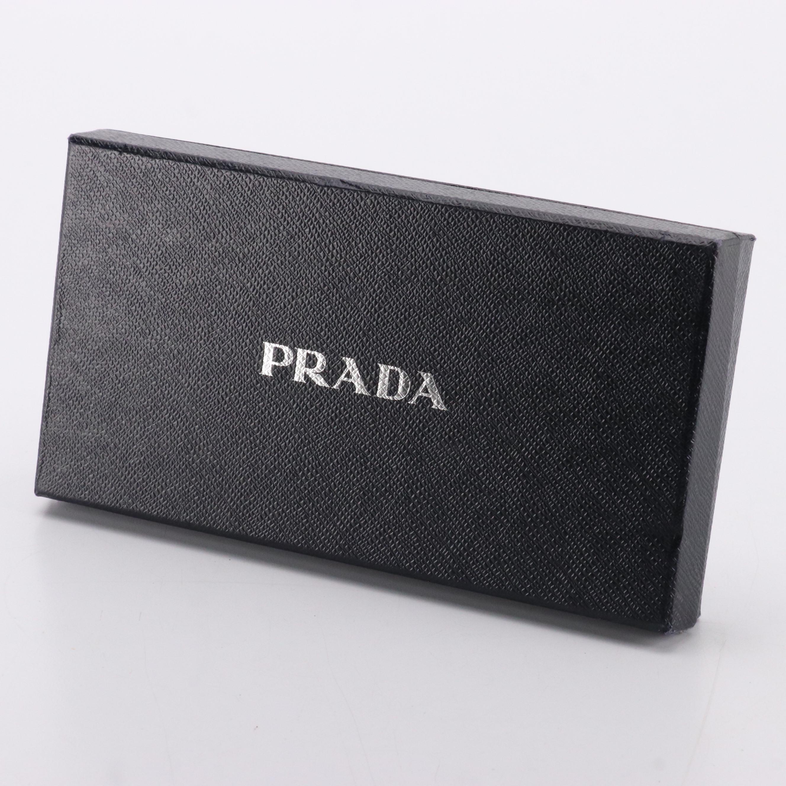Prada Vitello Leather Continental Wallet with Box