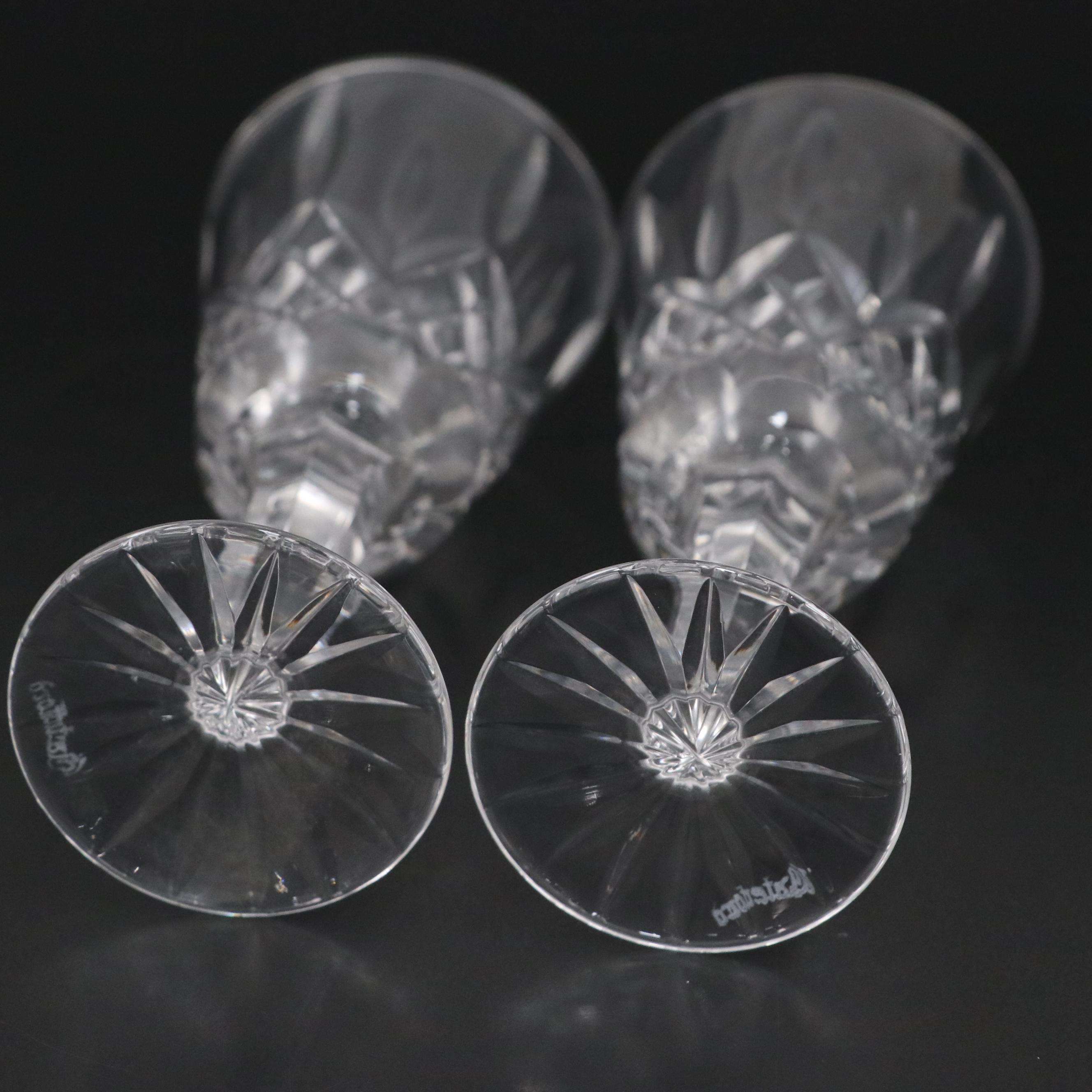Waterford Crystal "Lismore" Decanter with Sherry Glasses, Mid/Late 20th Century