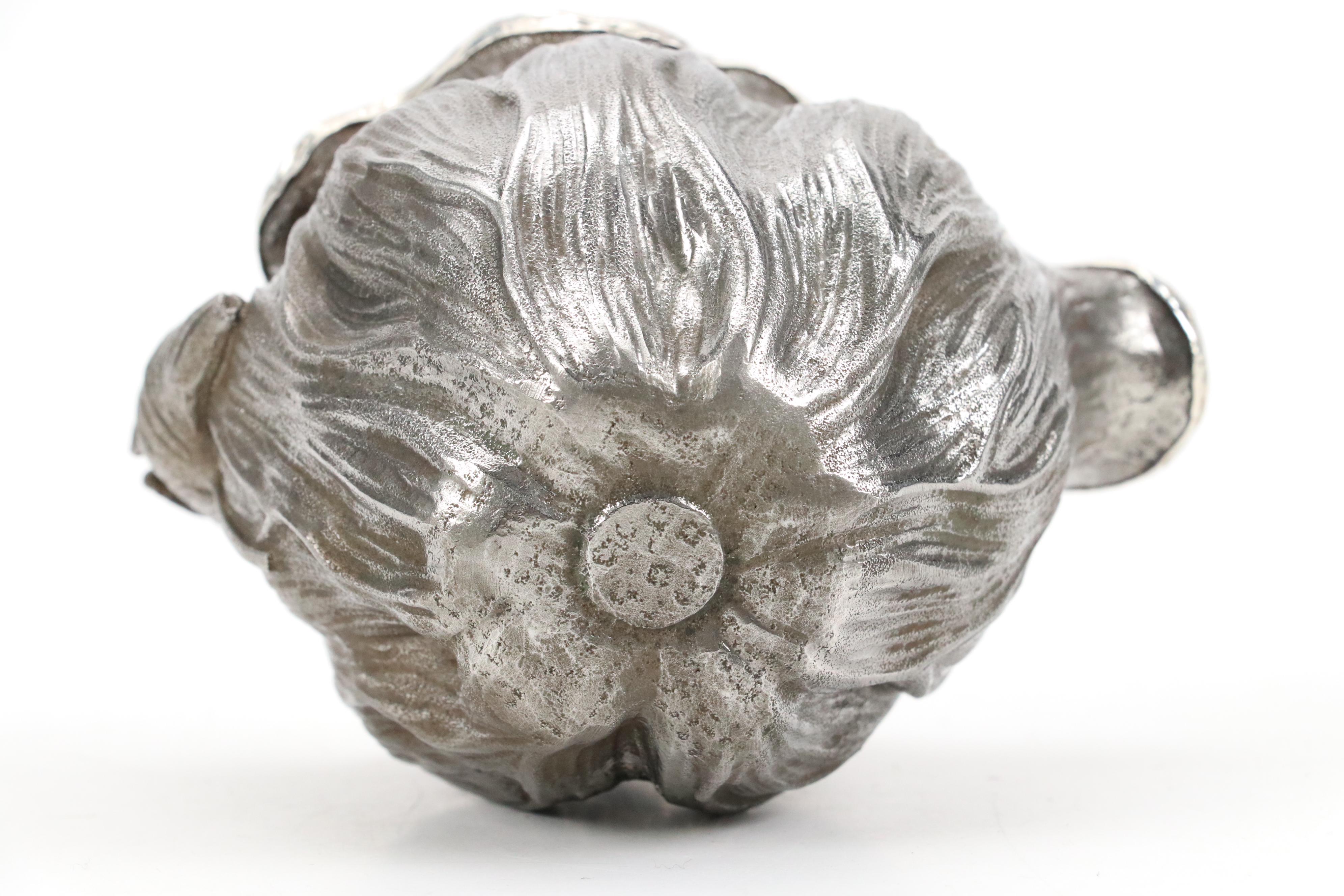 Japanese Mixed Metal Lily Pond Pitcher with Frog