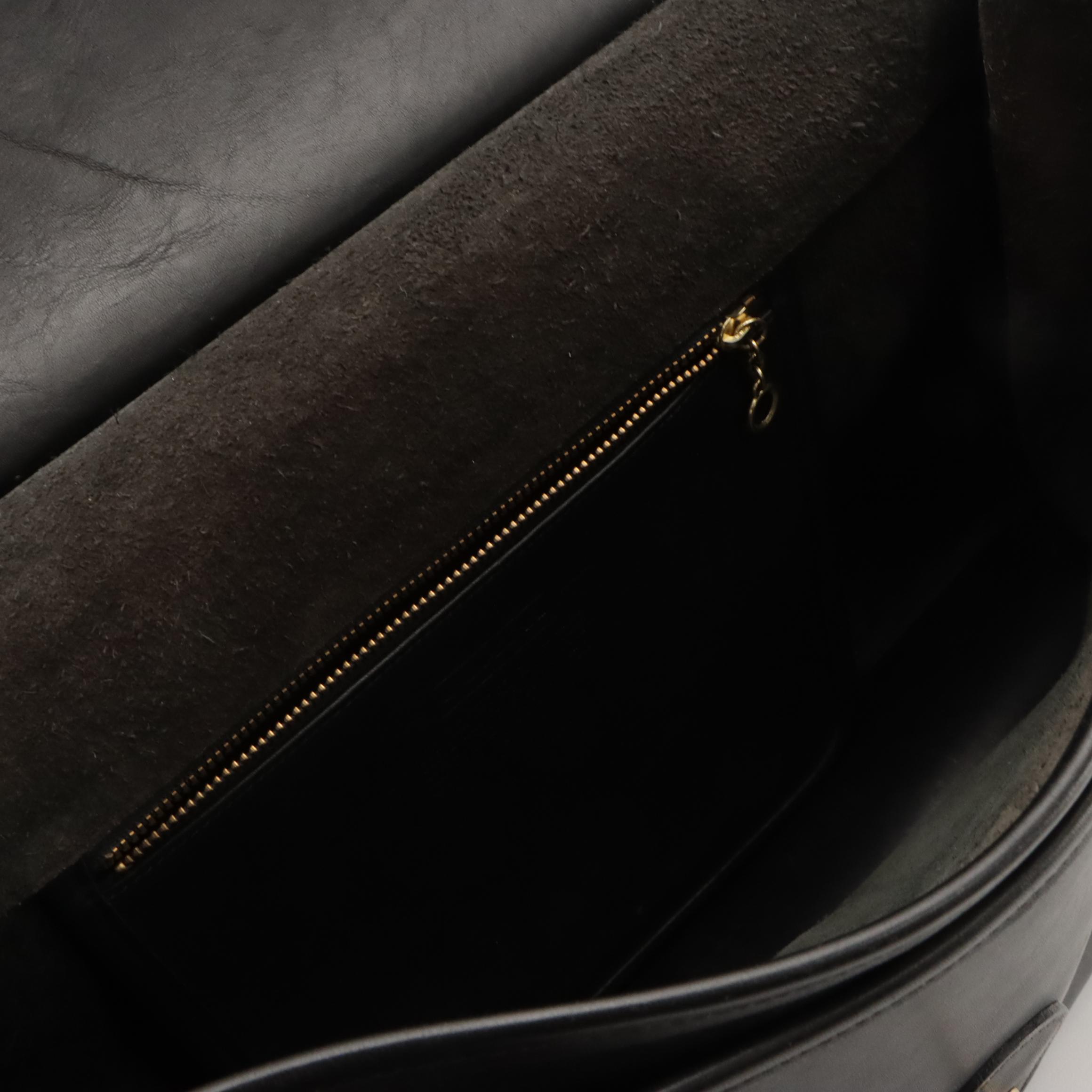 Coach Beekman 5266 Two-Way Messenger Briefcase Bag in Black Leather