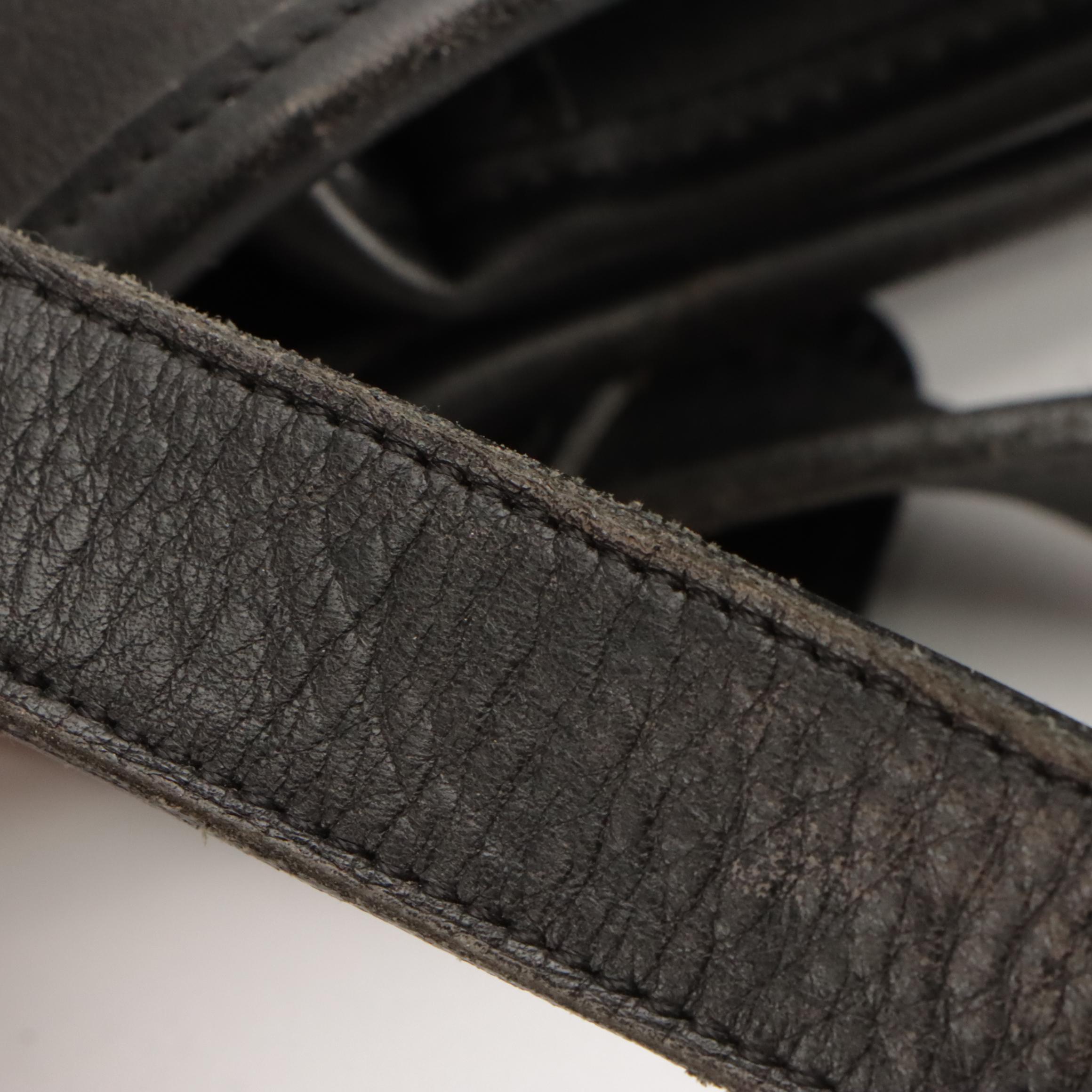 Coach Beekman 5266 Two-Way Messenger Briefcase Bag in Black Leather