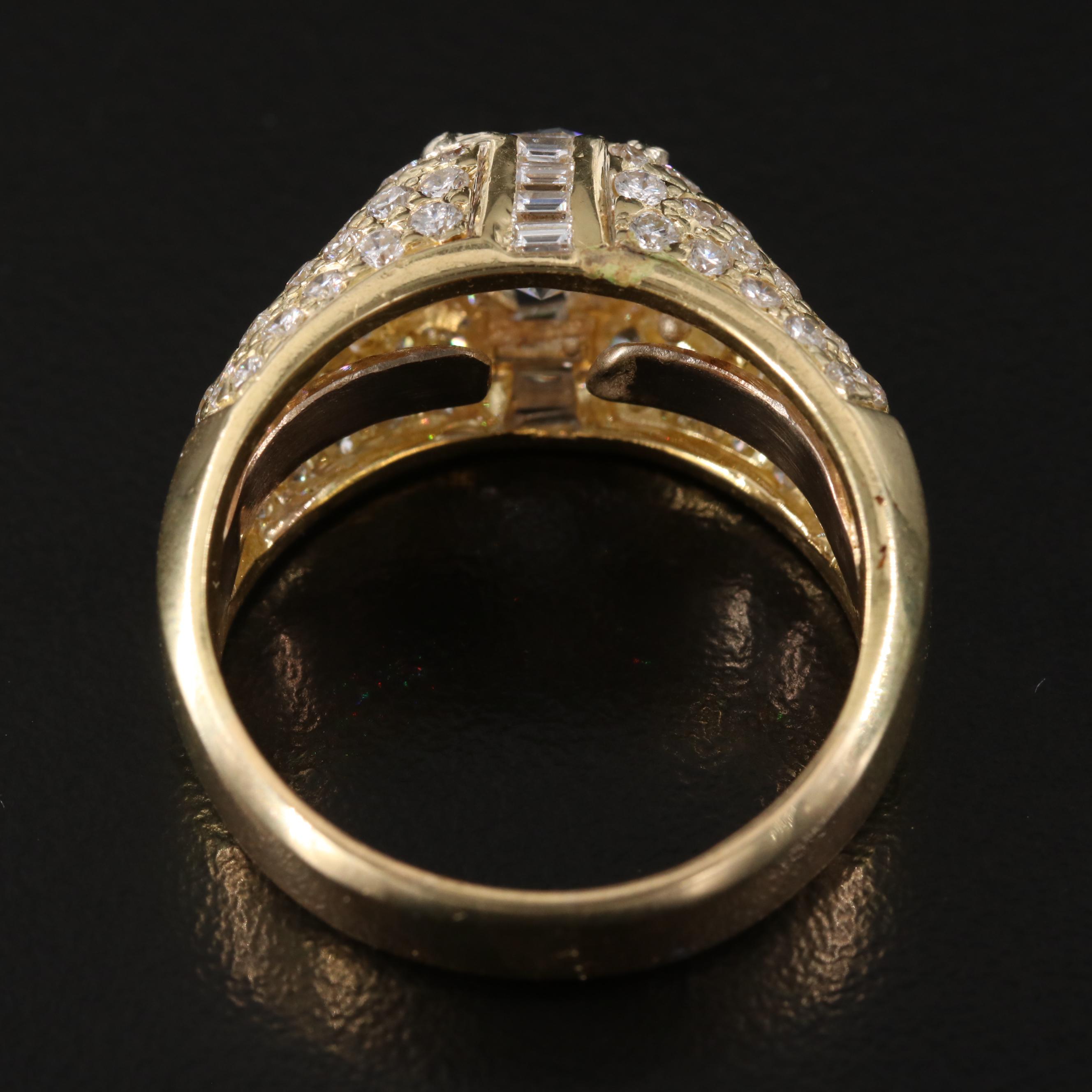 18K 4.62 CTW Diamond Ring with Lab Grown Center and IGI Report