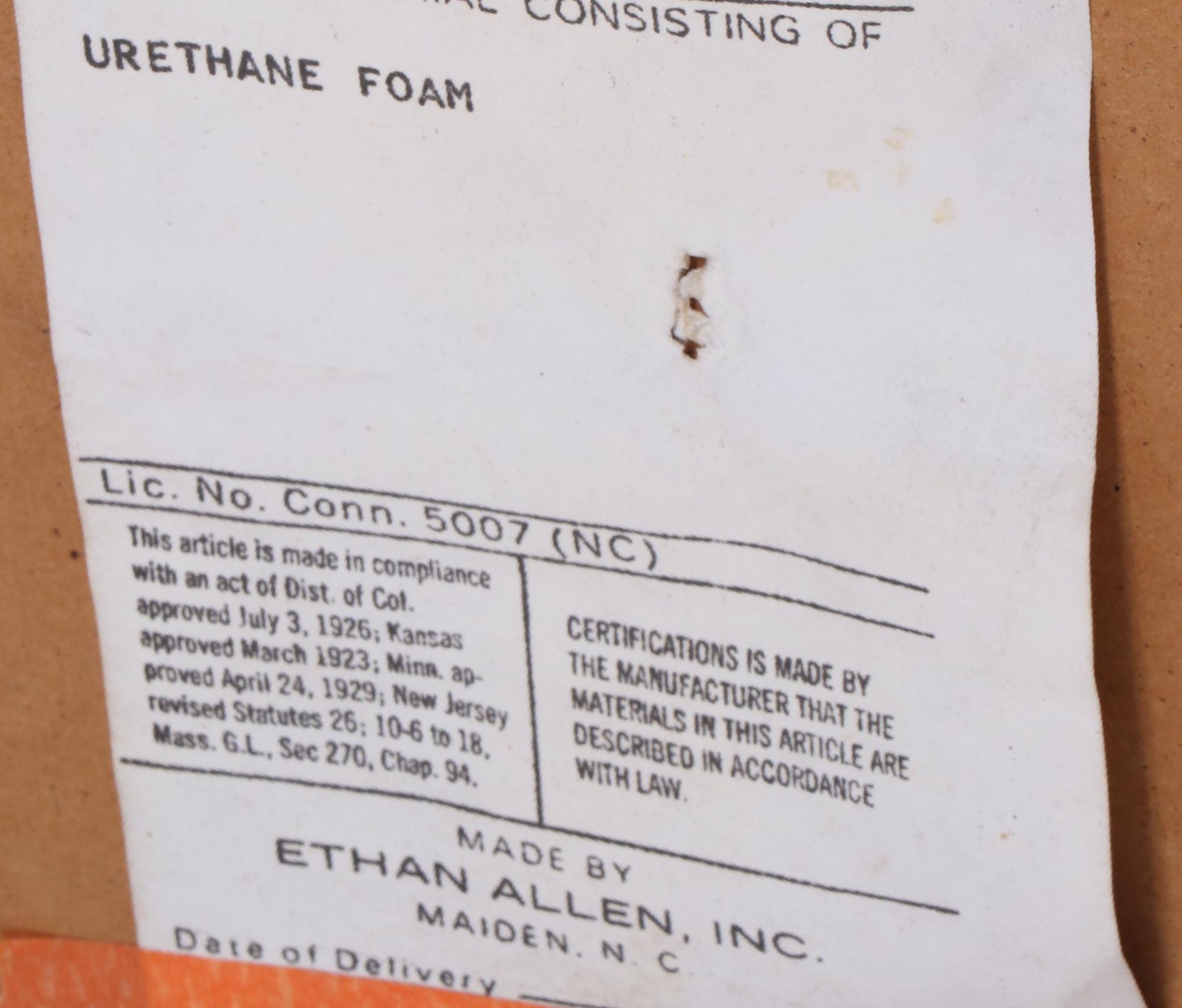 Two Ethan Allen Colonial Style Stained Wood and Vinyl Stacking Footstools