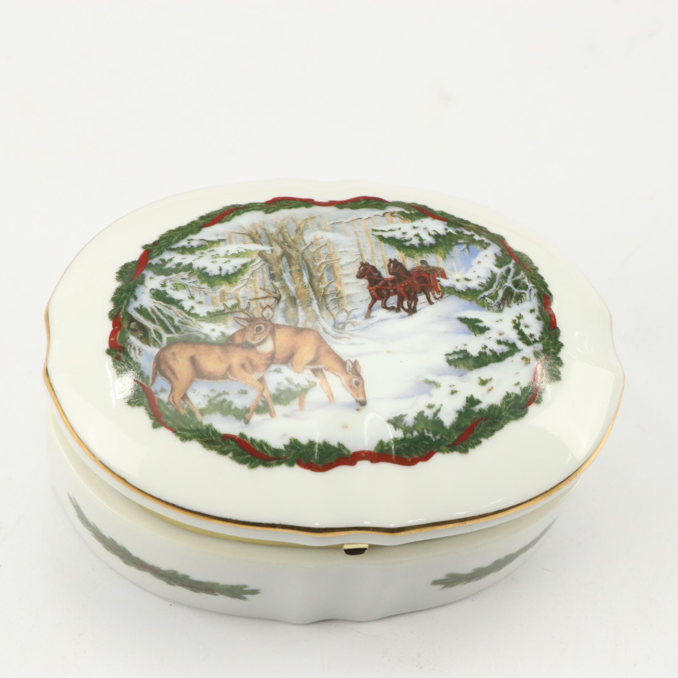 Heritage House Limited Edition Porcelain Music Box with More