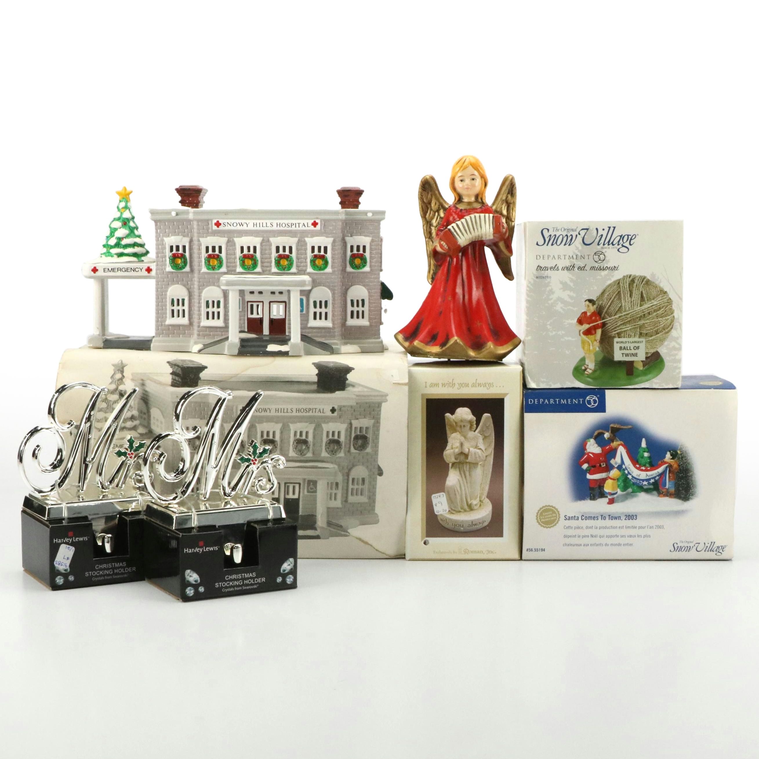 Department 56 Snowy Hills Hospital, Santa Comes to Town and Other Table Décor