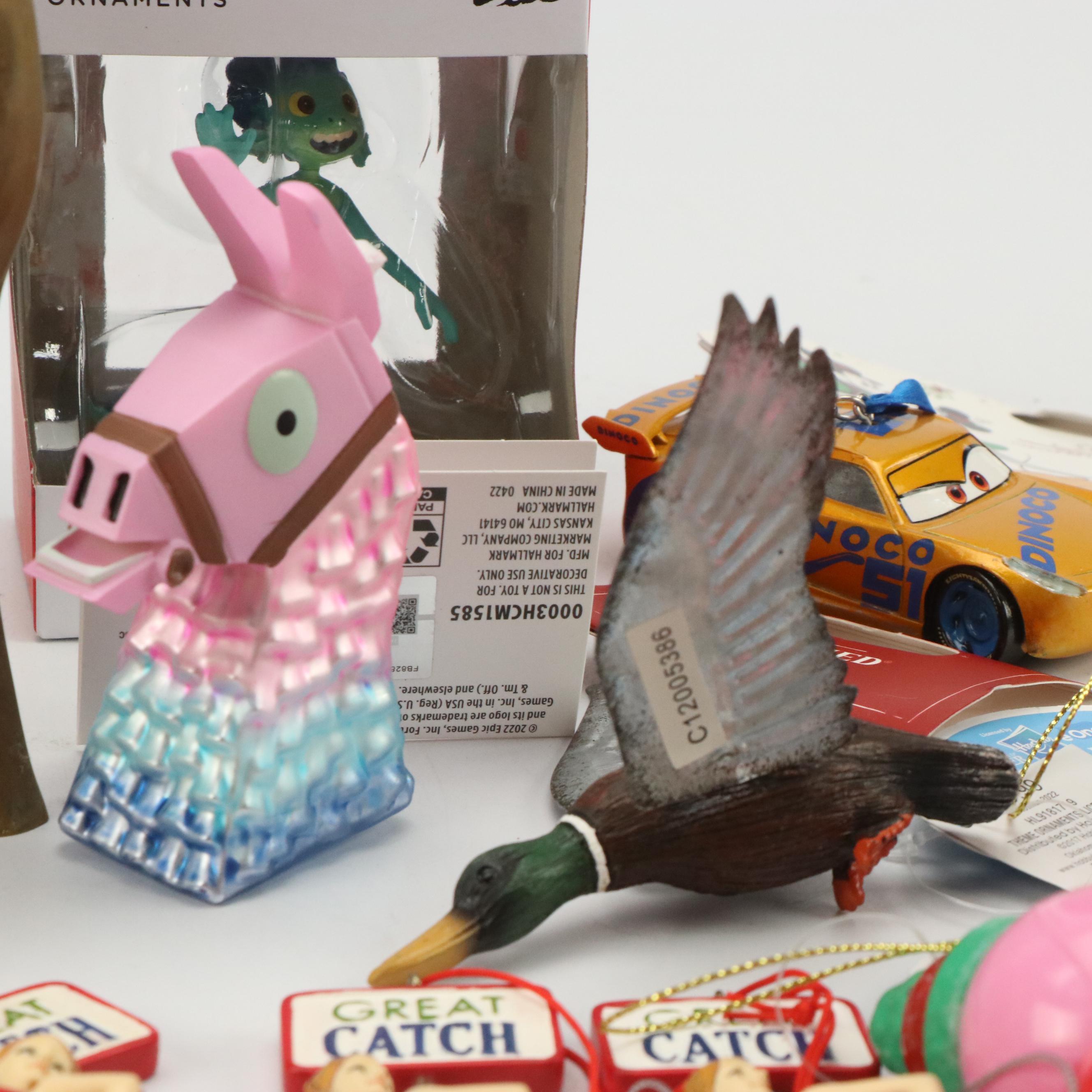 Hobby Lobby Metal Christmas Ornaments with Brass Deer Candlesticks and More