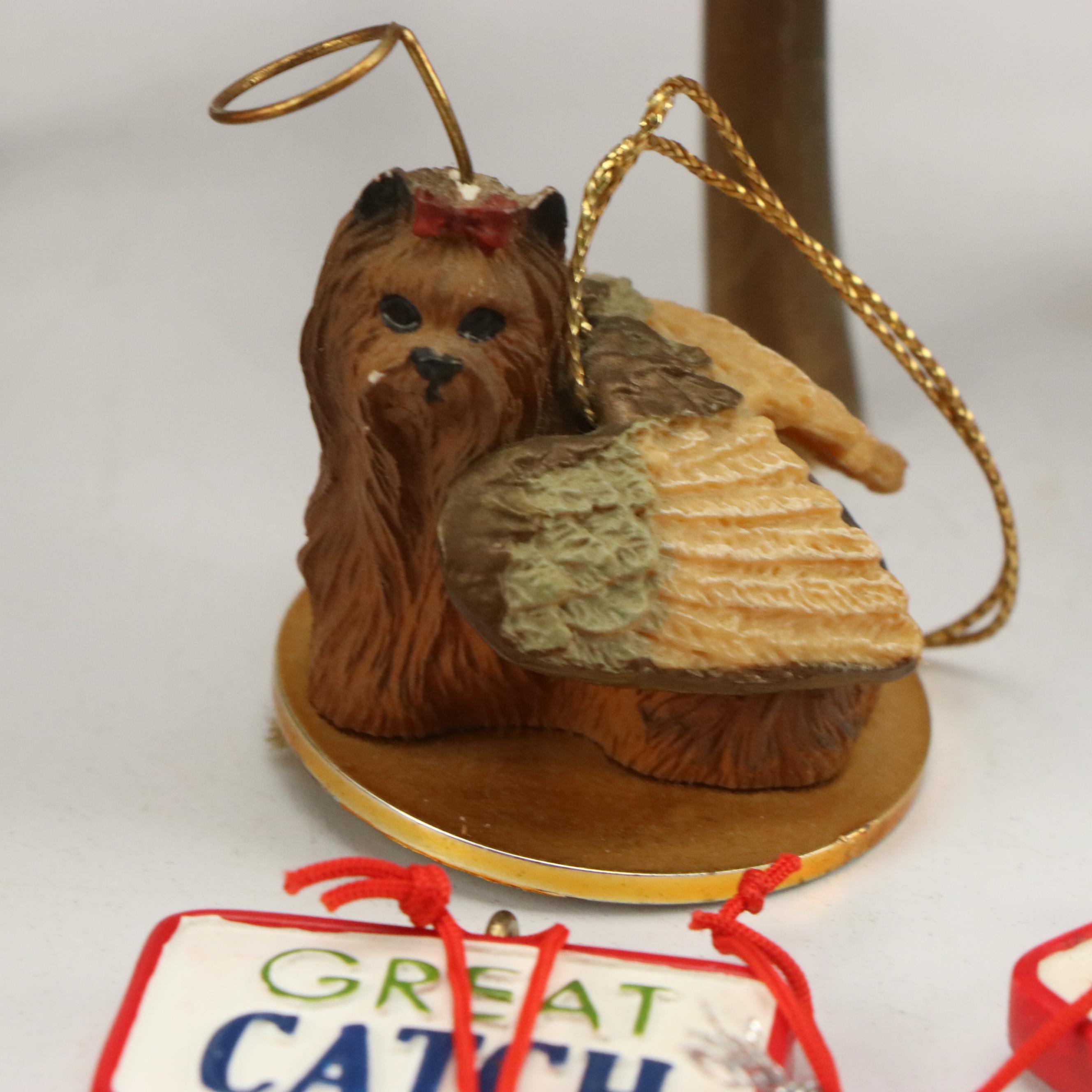 Hobby Lobby Metal Christmas Ornaments with Brass Deer Candlesticks and More