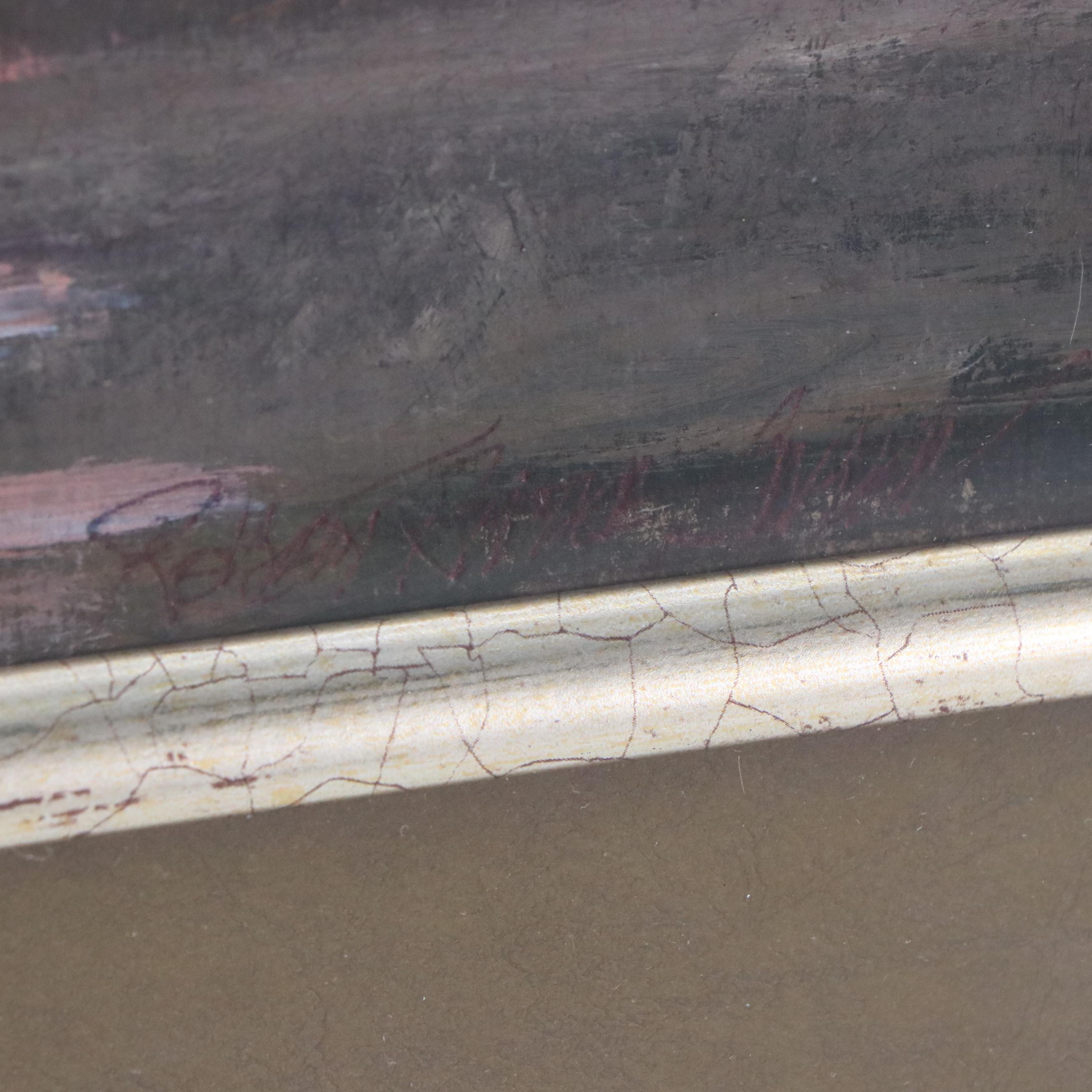 Robert Riddle Baker Landscape Acrylic Painting "Evening Marsh"