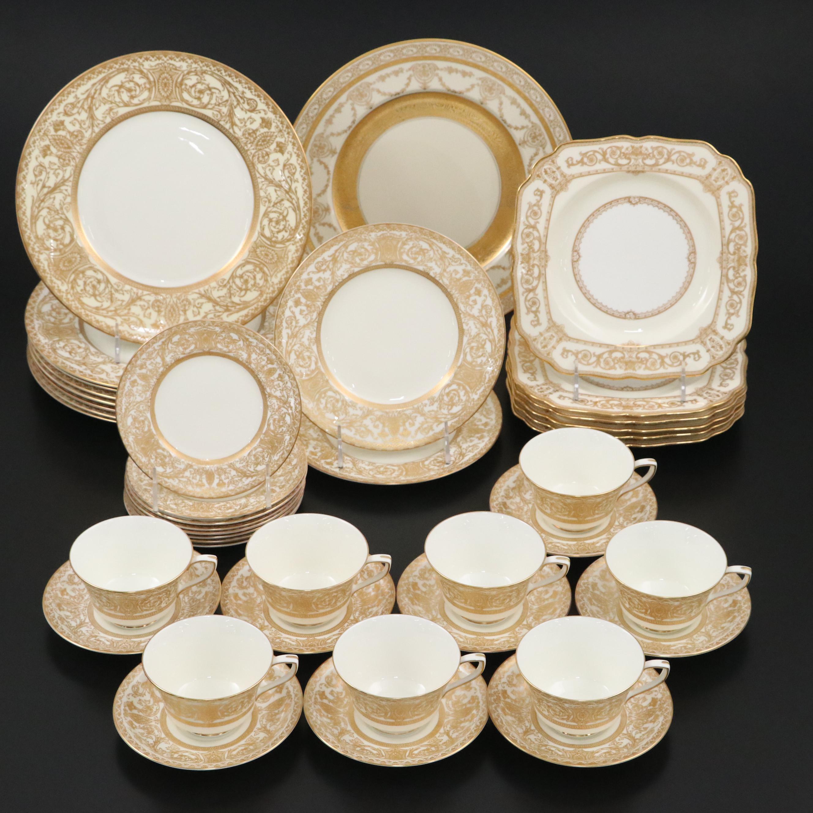 Royal Worcester "Embassy" China Teacups and More with Other Plates and Charger