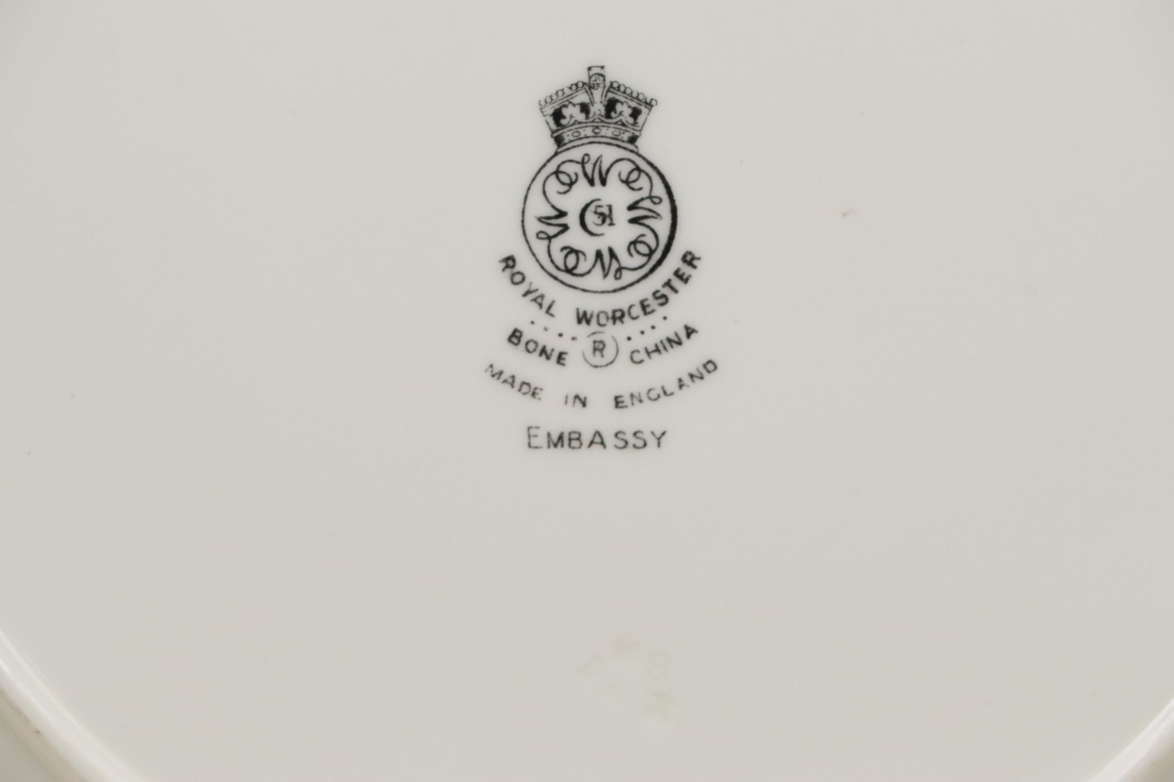 Royal Worcester "Embassy" China Teacups and More with Other Plates and Charger