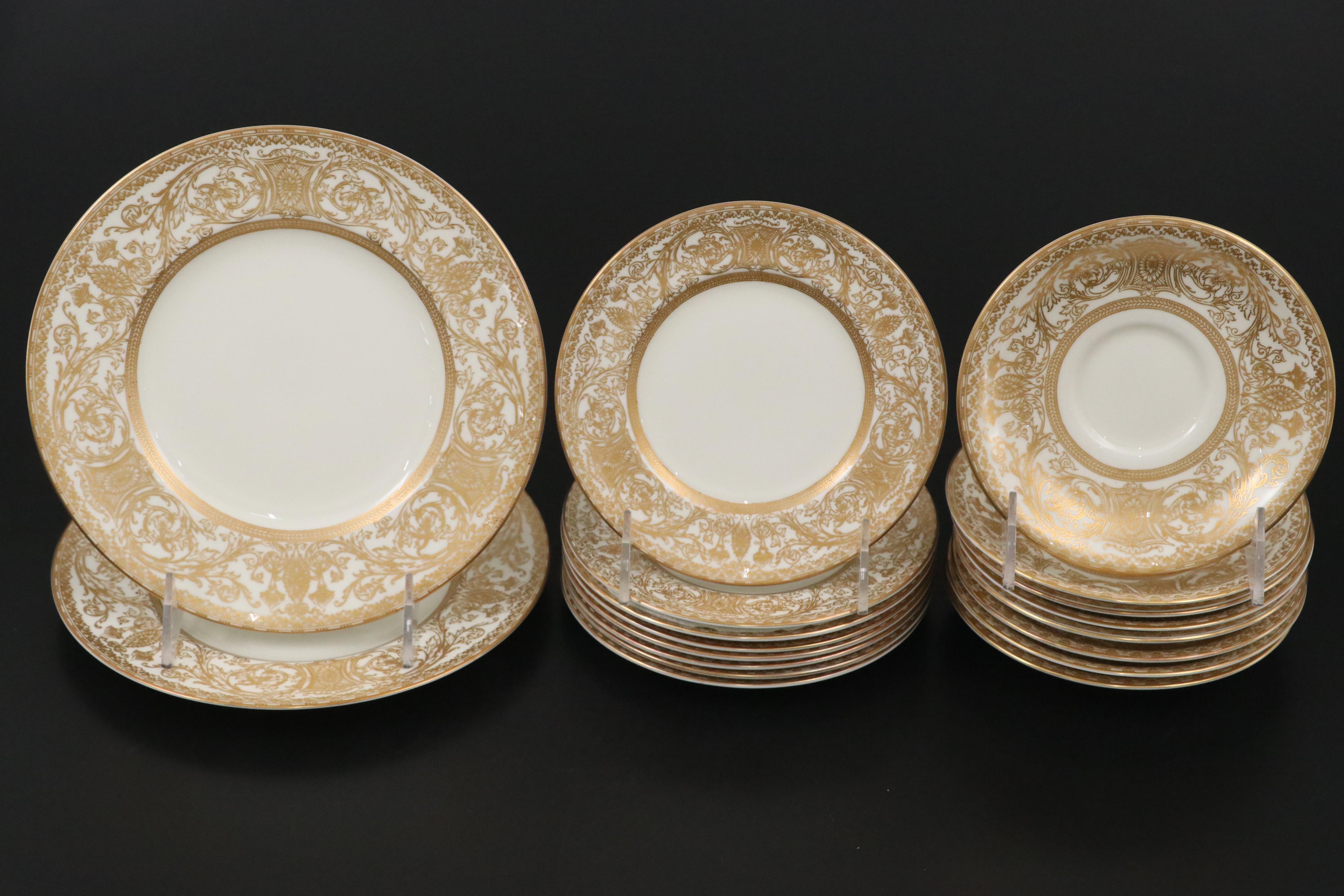 Royal Worcester "Embassy" China Teacups and More with Other Plates and Charger