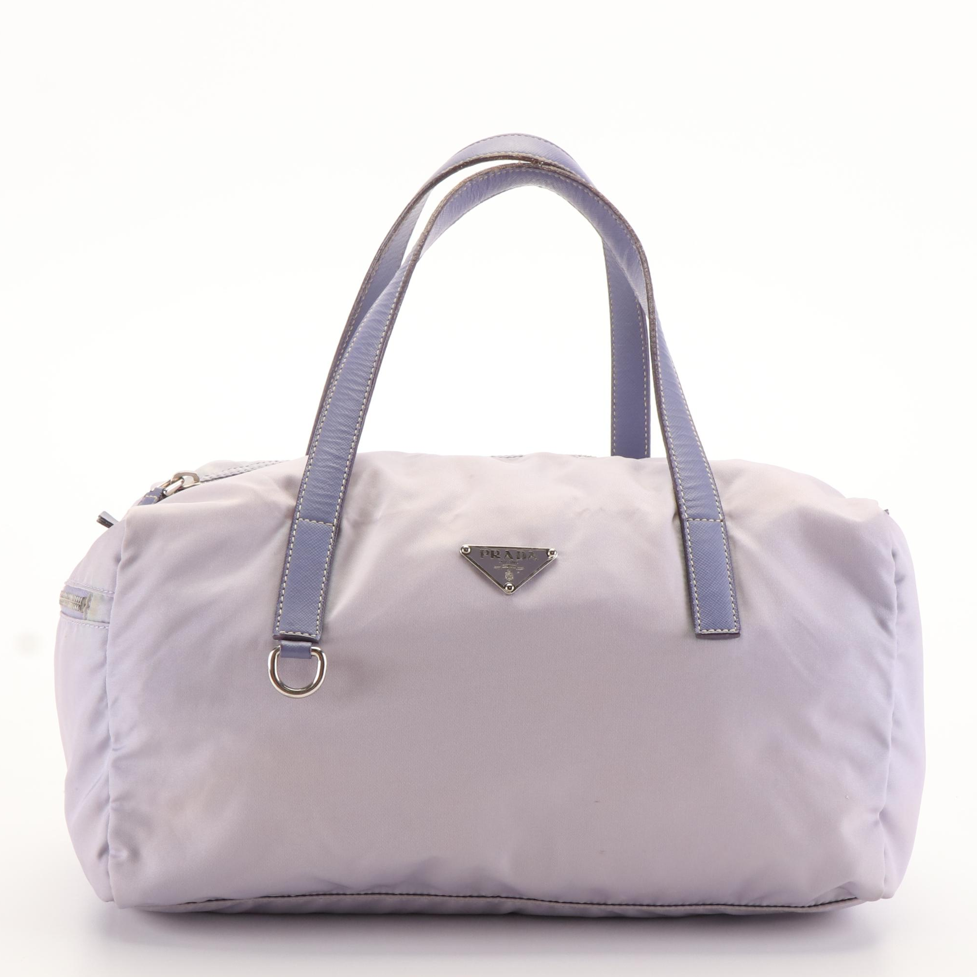 Prada Tessuto Bauletto Purple Nylon Bag