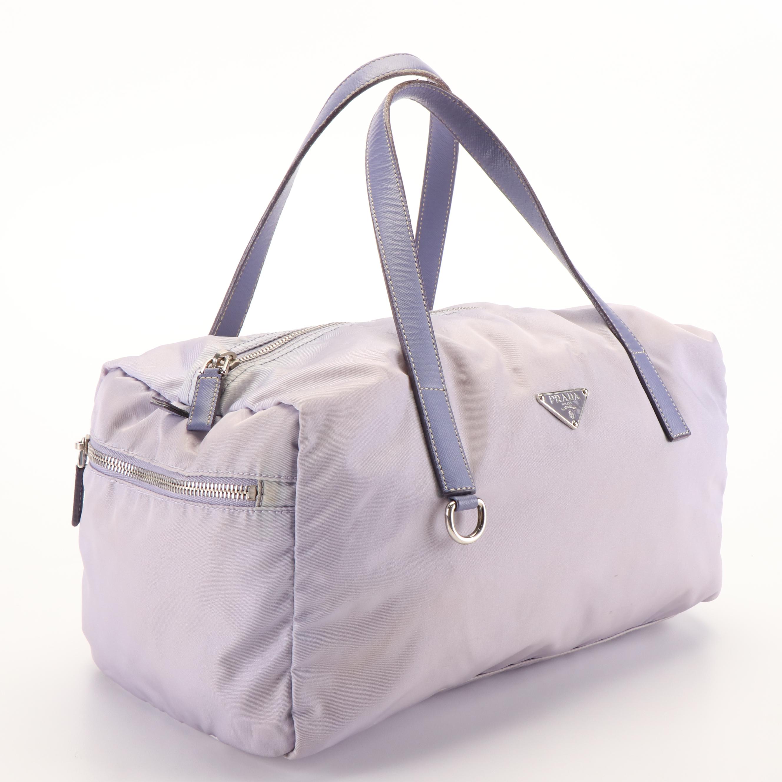 Prada Tessuto Bauletto Purple Nylon Bag