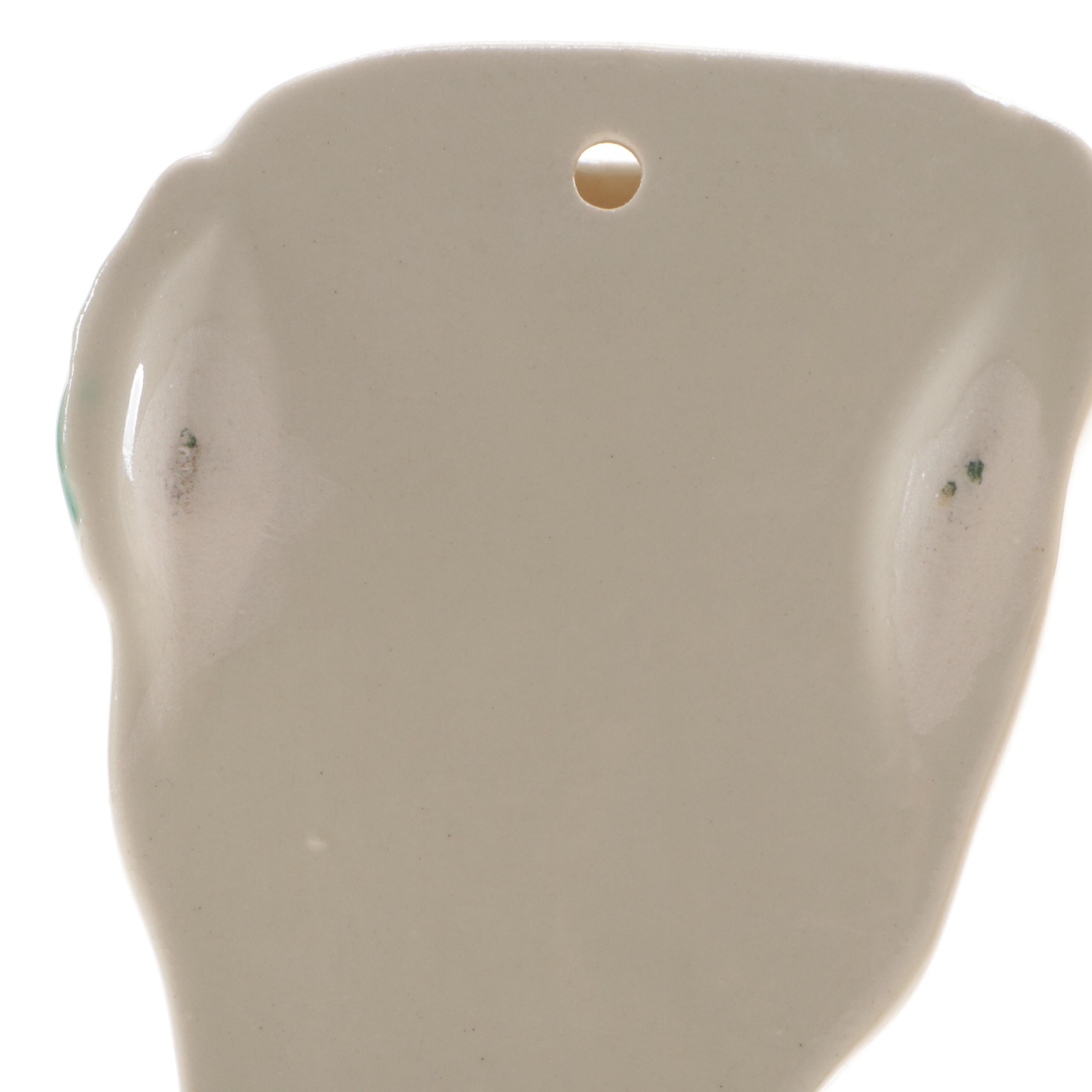 Ceramic Lady Head and Heart Wall Pockets, Mid-20th Century