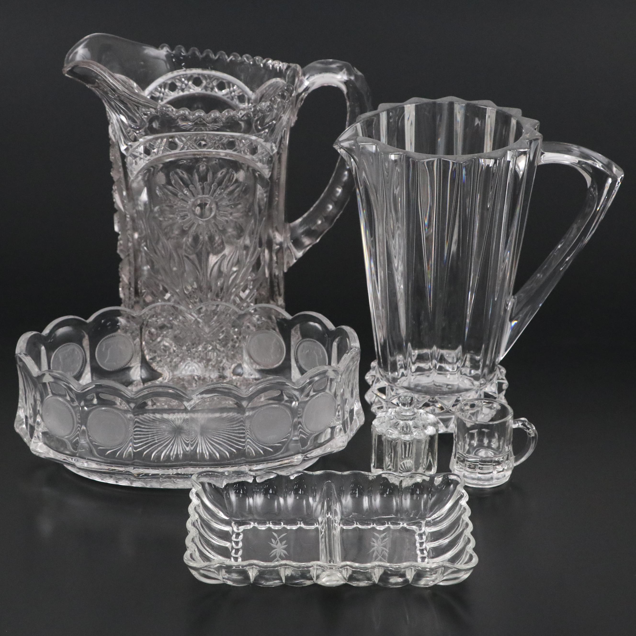 Fostoria Coin Glass Serving Bowl with Glass Serveware Collection