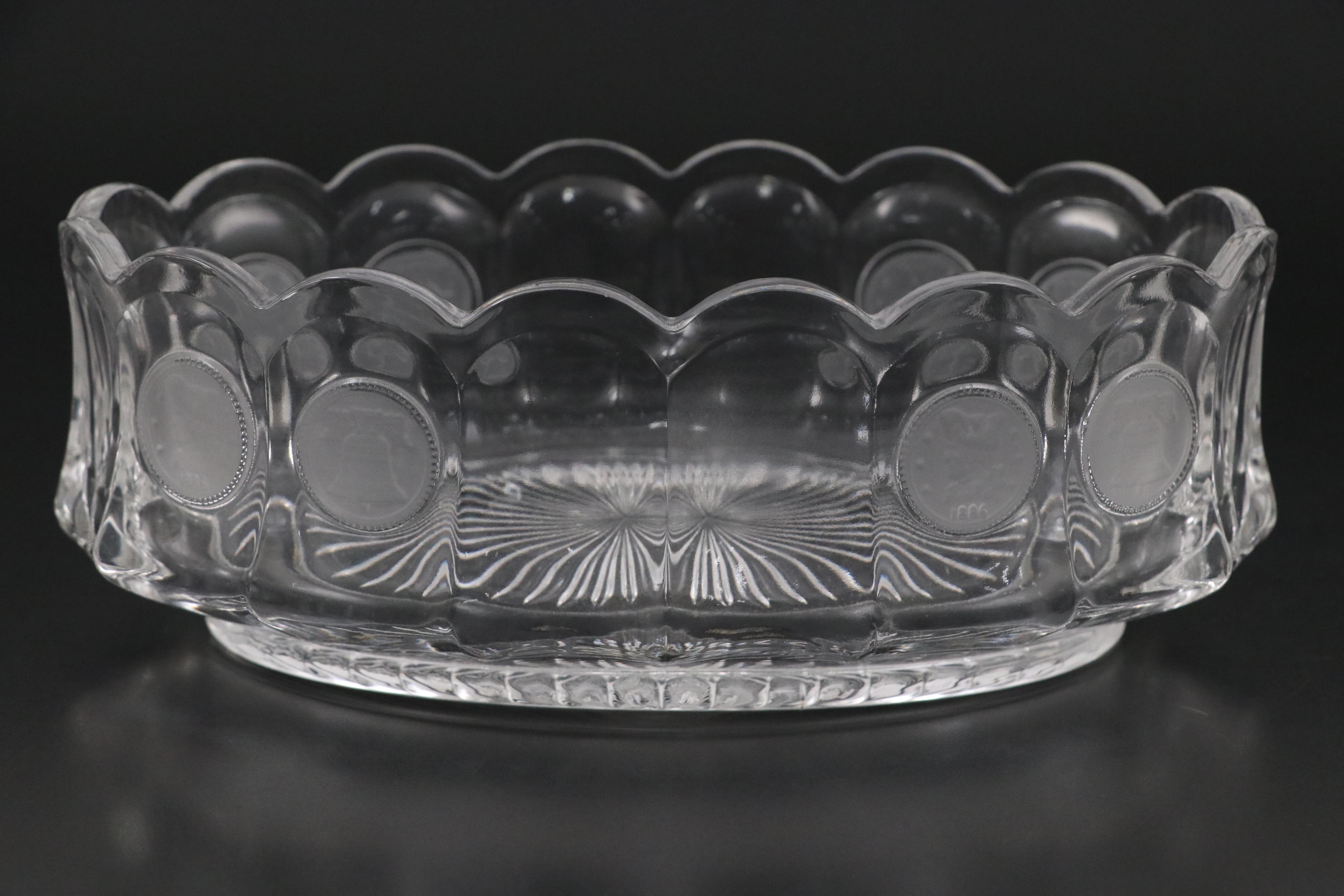 Fostoria Coin Glass Serving Bowl with Glass Serveware Collection