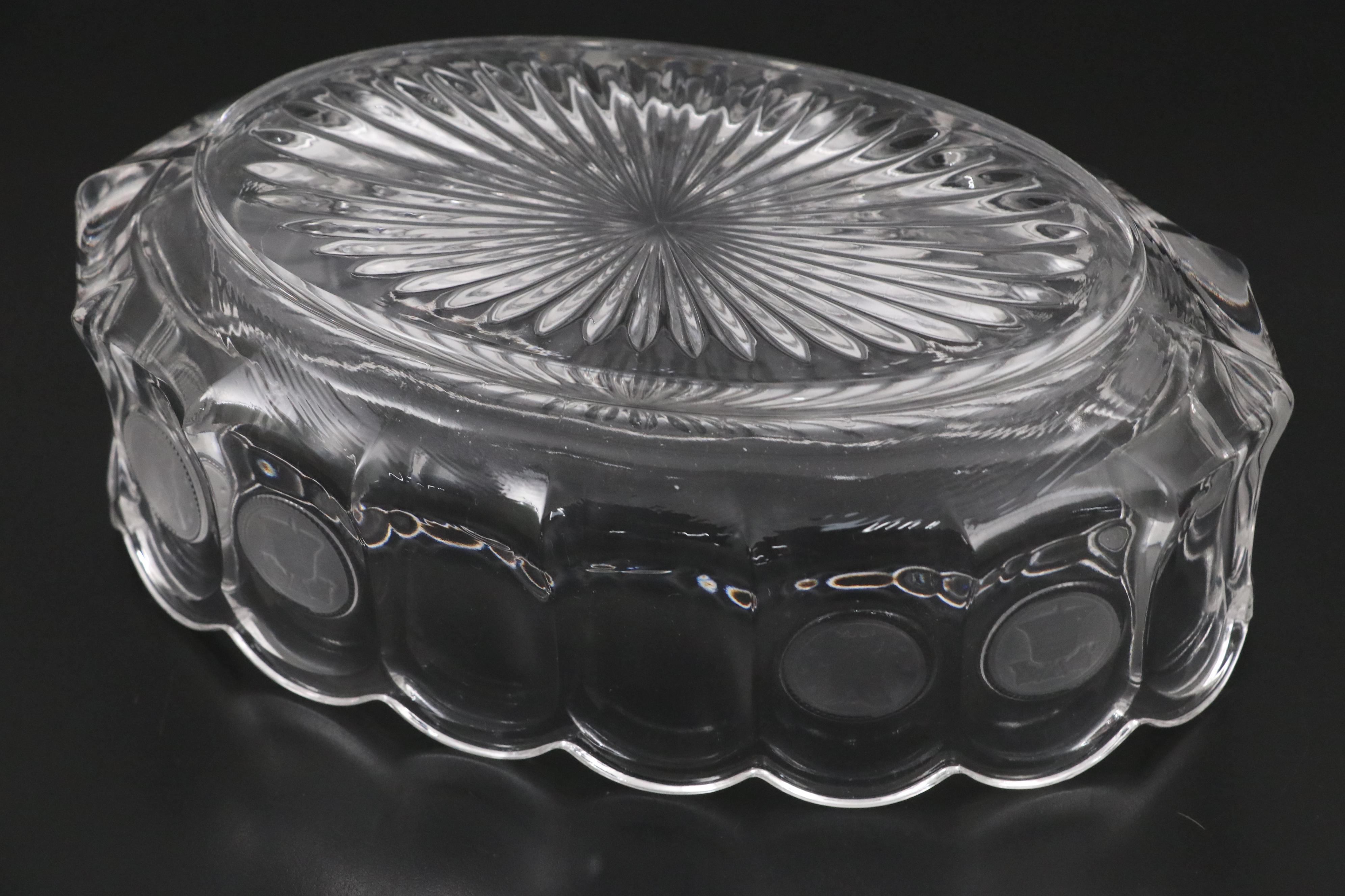 Fostoria Coin Glass Serving Bowl with Glass Serveware Collection