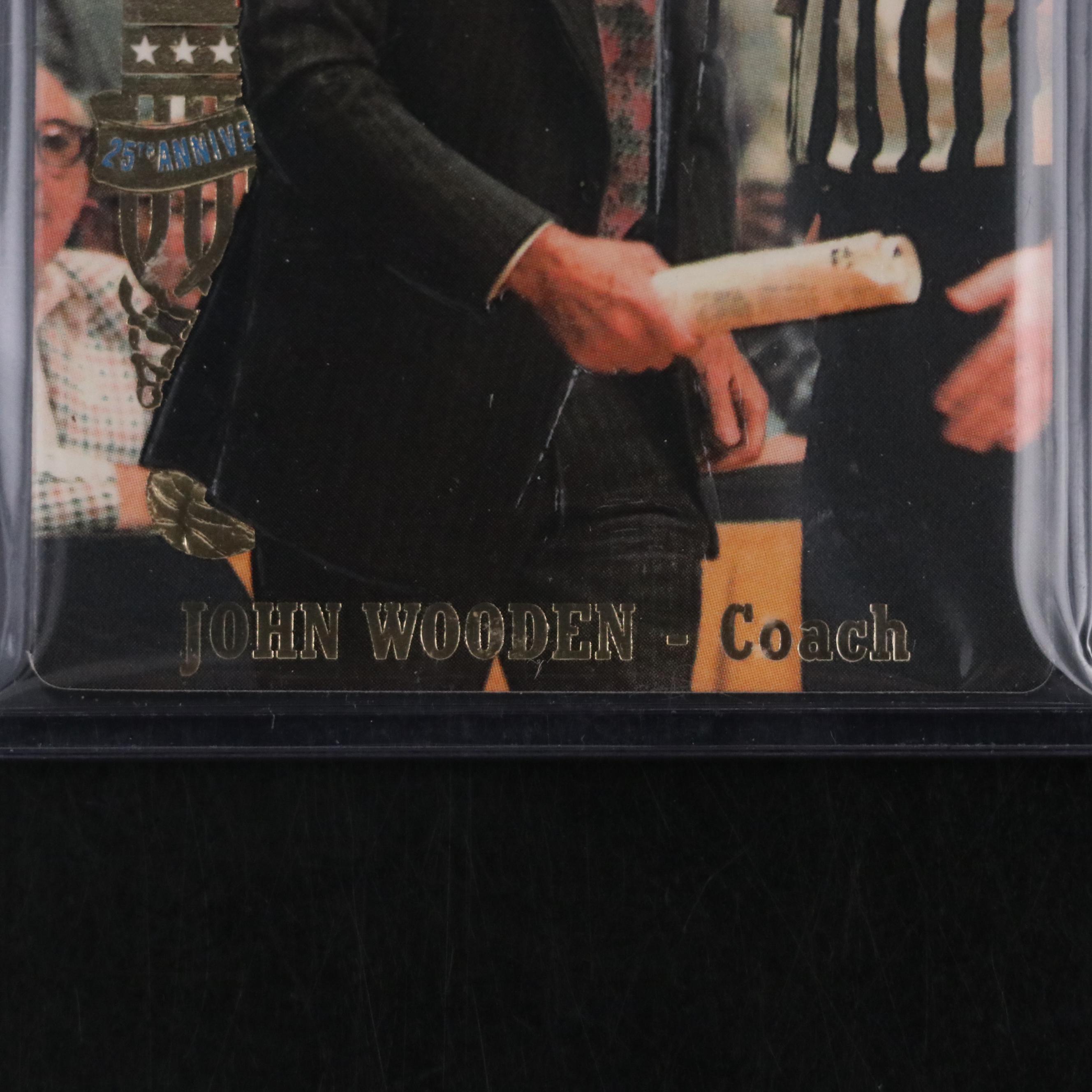 1993 Action Packed John Wooden HOF Signed Basketball Card