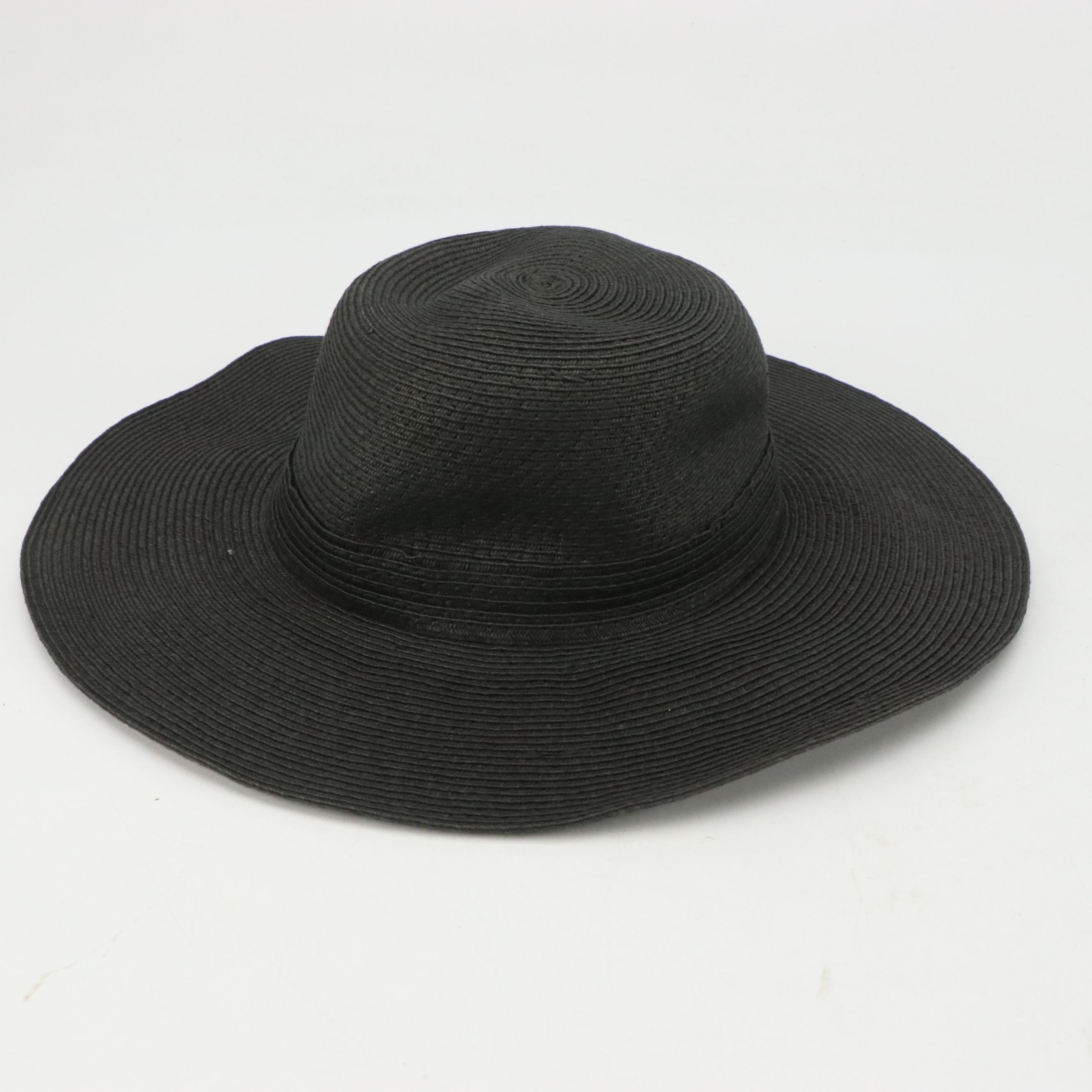 Pins and Needles Wide Brim Hat with Other Fedora Hats in Paper Straw