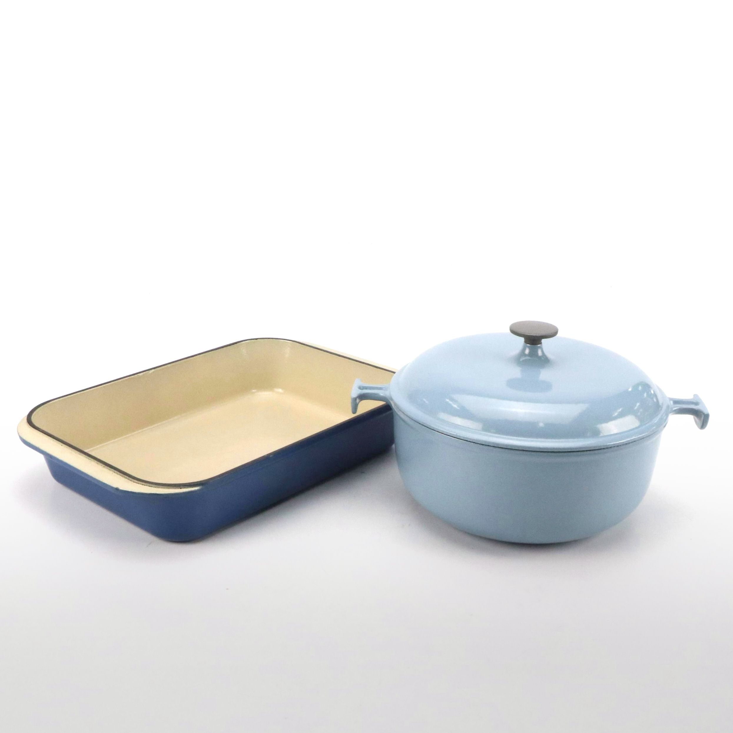 Le Creuset 5.5 Qt Cast Iron Enamel Dutch Oven with Other Casserole Dish