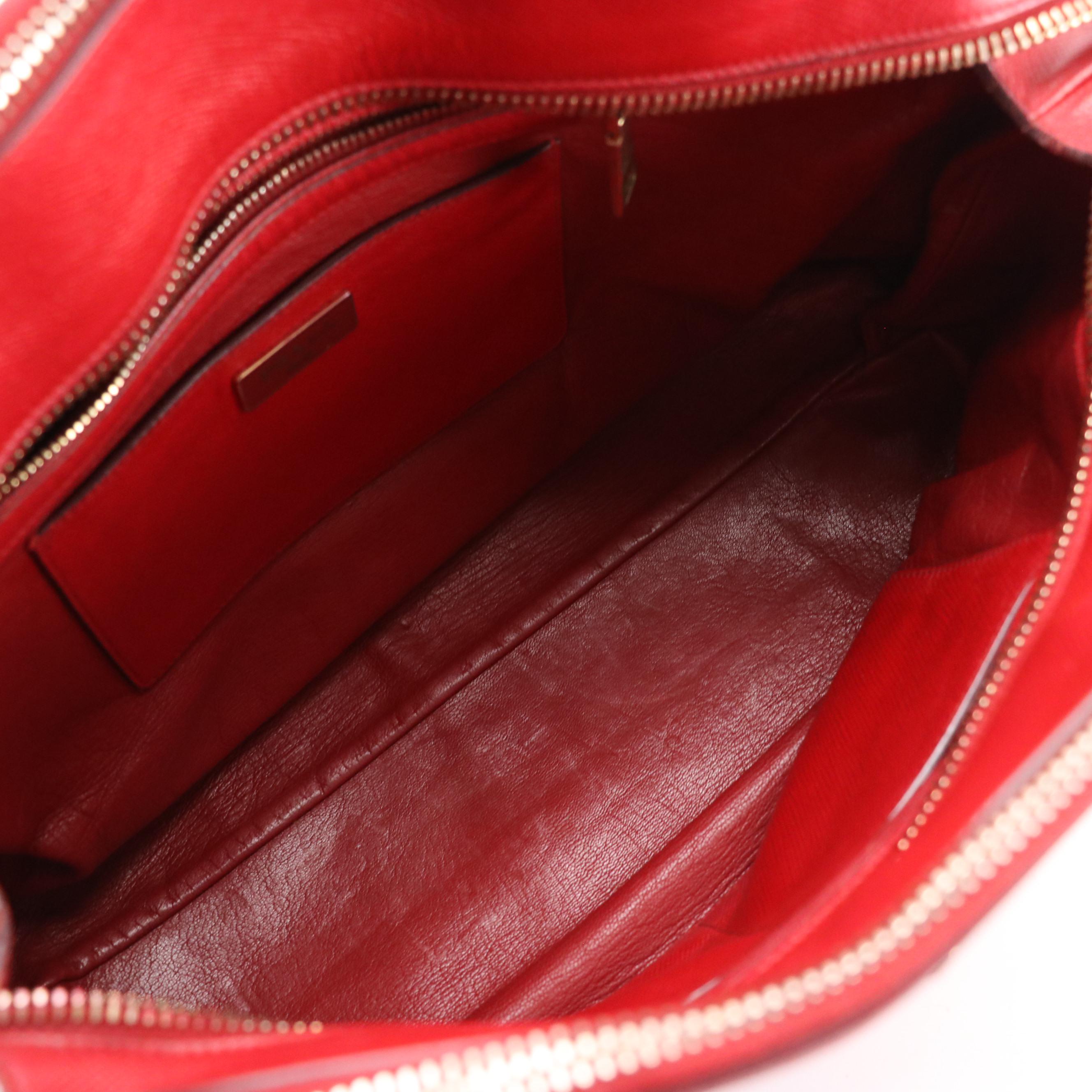 Prada Handbag in Red Saffiano Leather