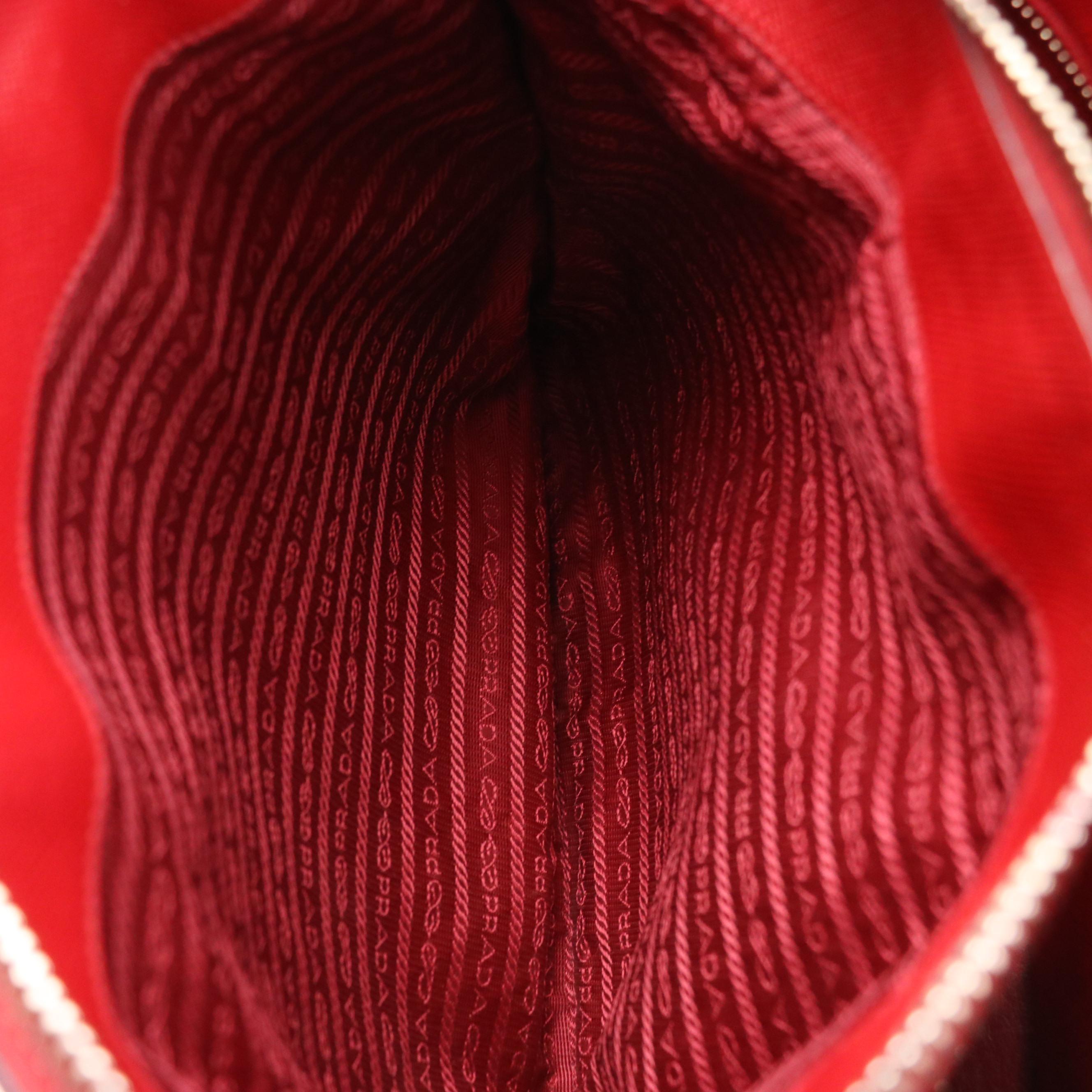 Prada Handbag in Red Saffiano Leather