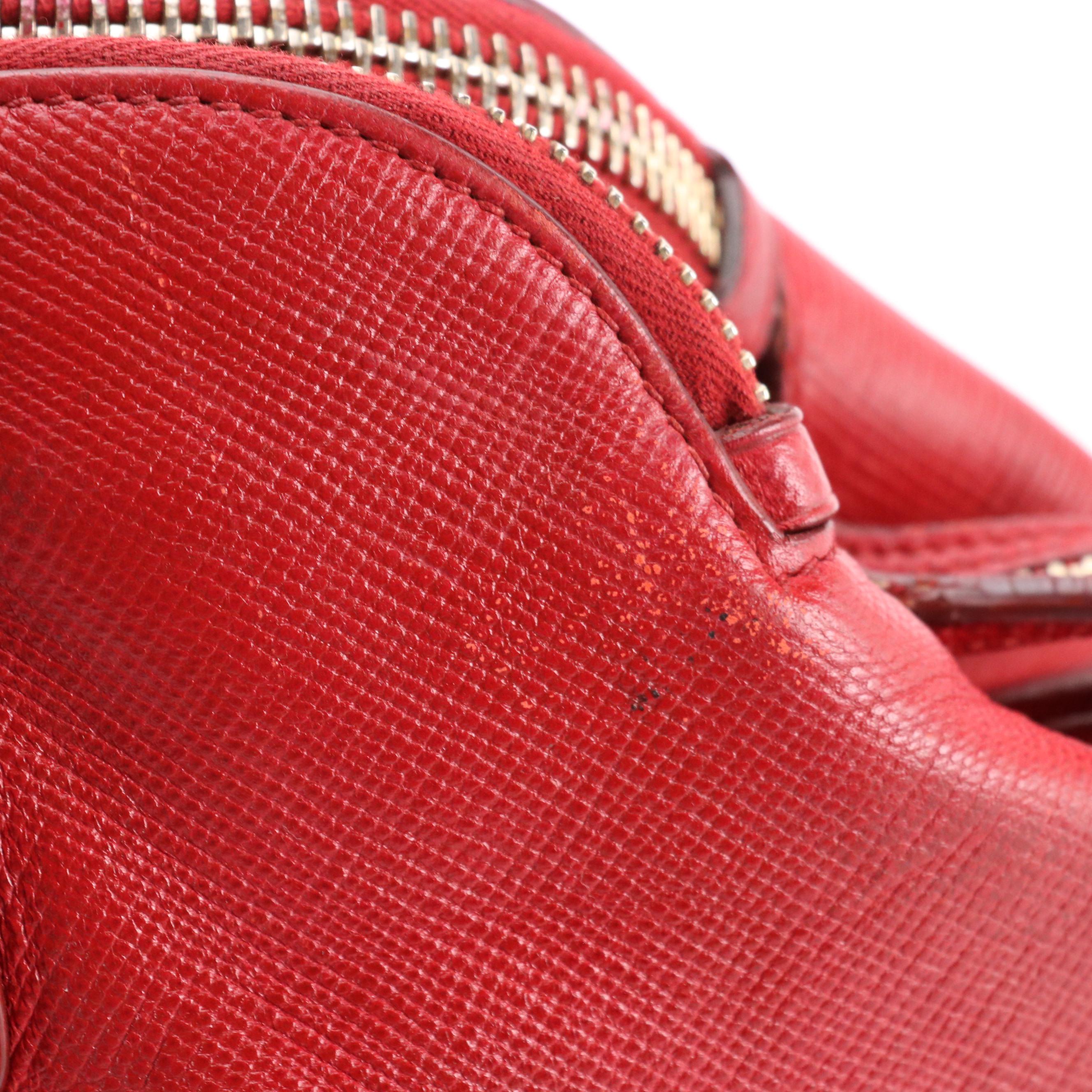 Prada Handbag in Red Saffiano Leather