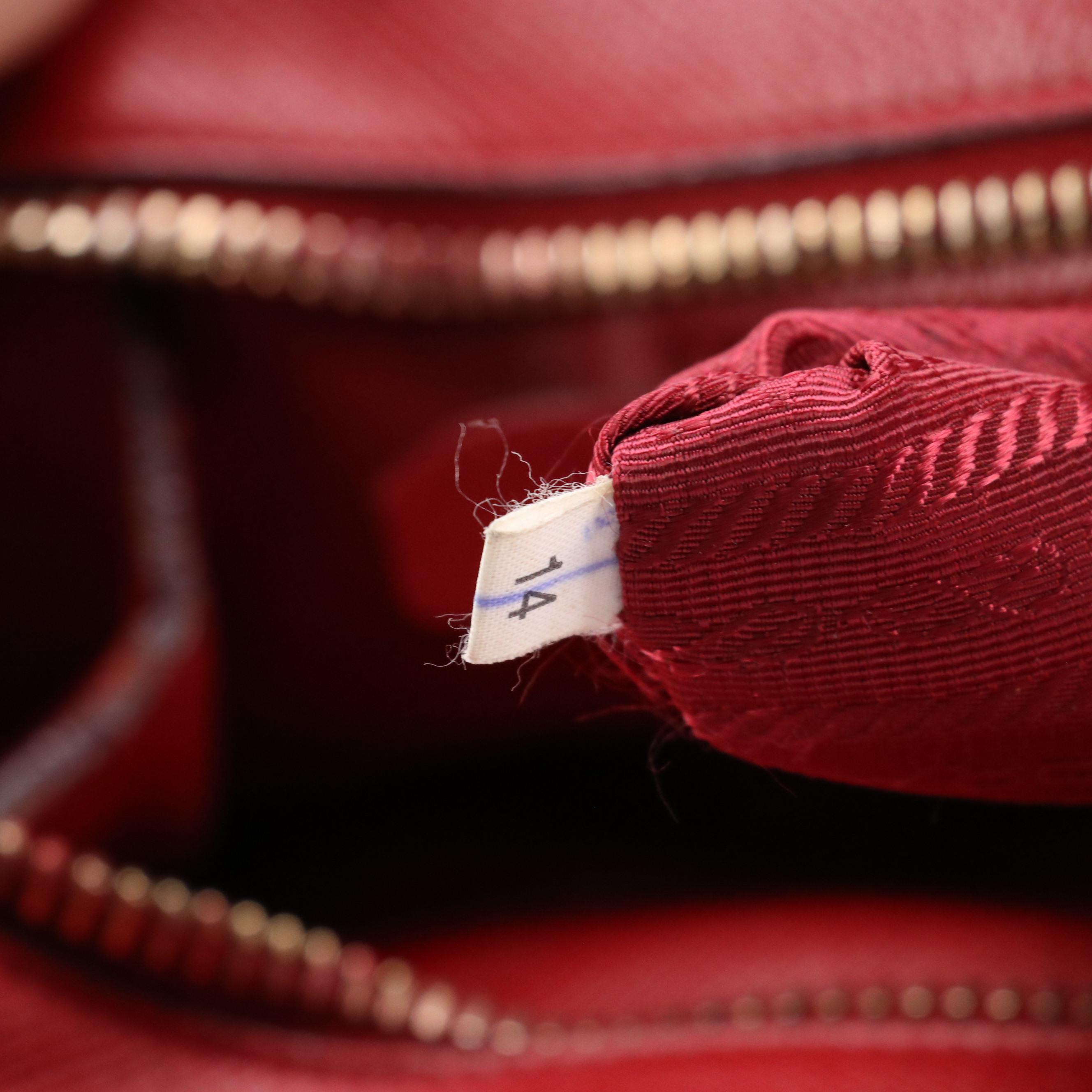 Prada Handbag in Red Saffiano Leather