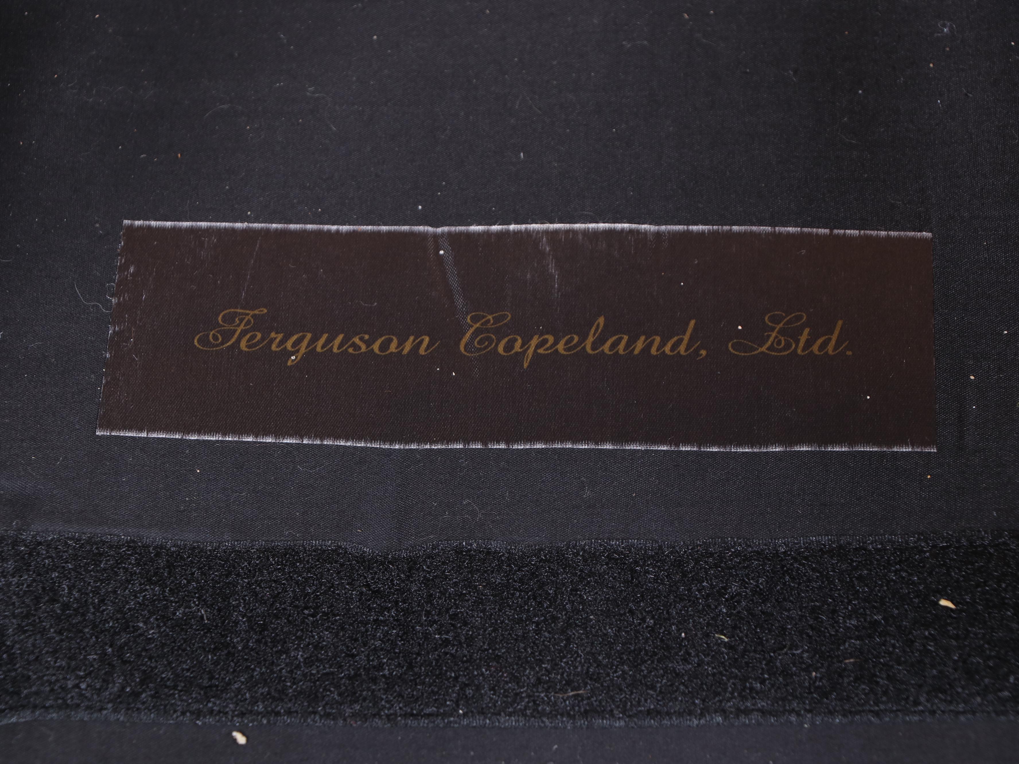 Ferguson Copeland, Ltd. "Garbo" Leather and Plaid Upholstered Armchair