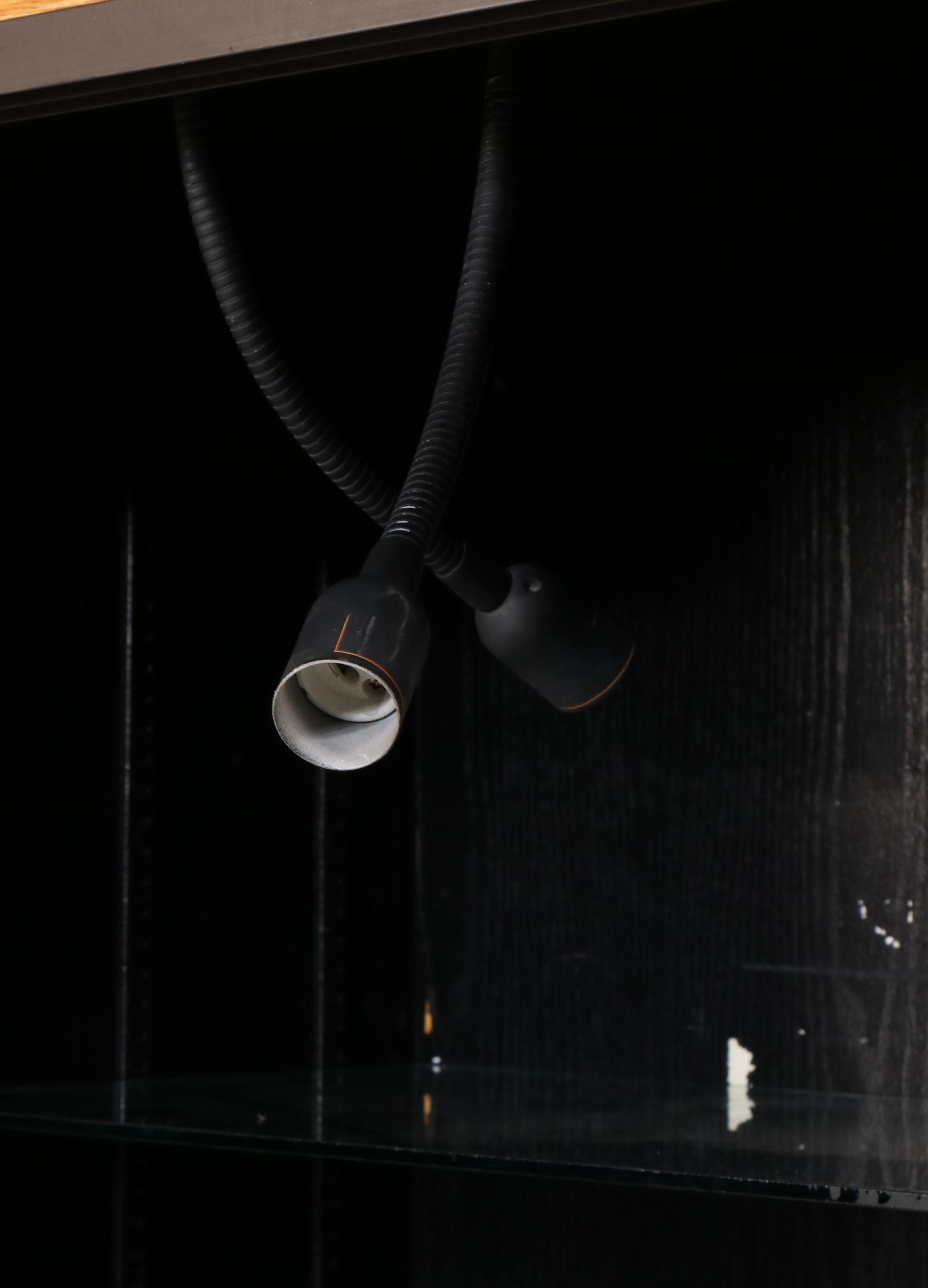 Postmodern Style Oak and Smoke Glass Entertainment Cabinet