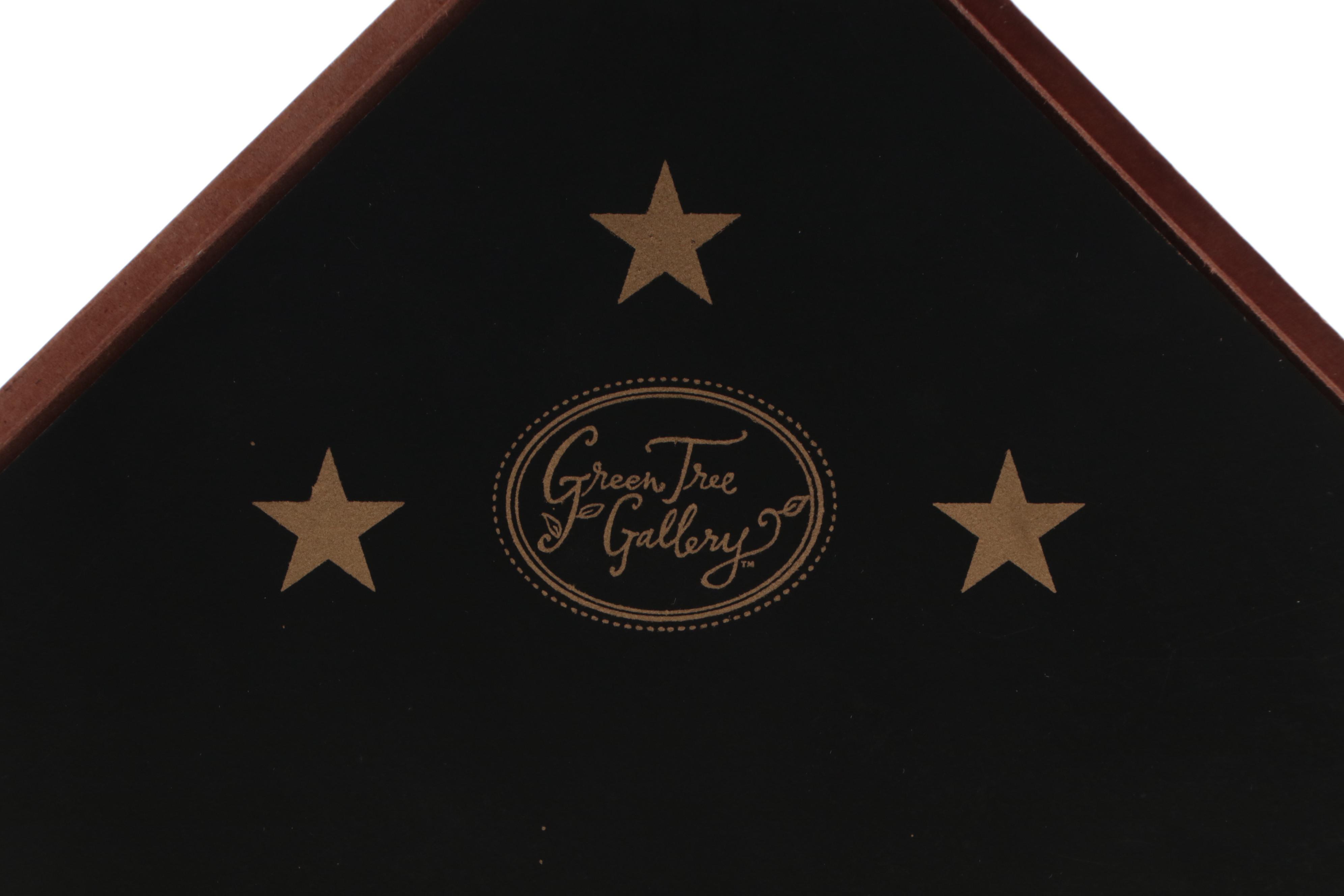 Green Tree Gallery Folded Flag in Shadow Box Everything But The House