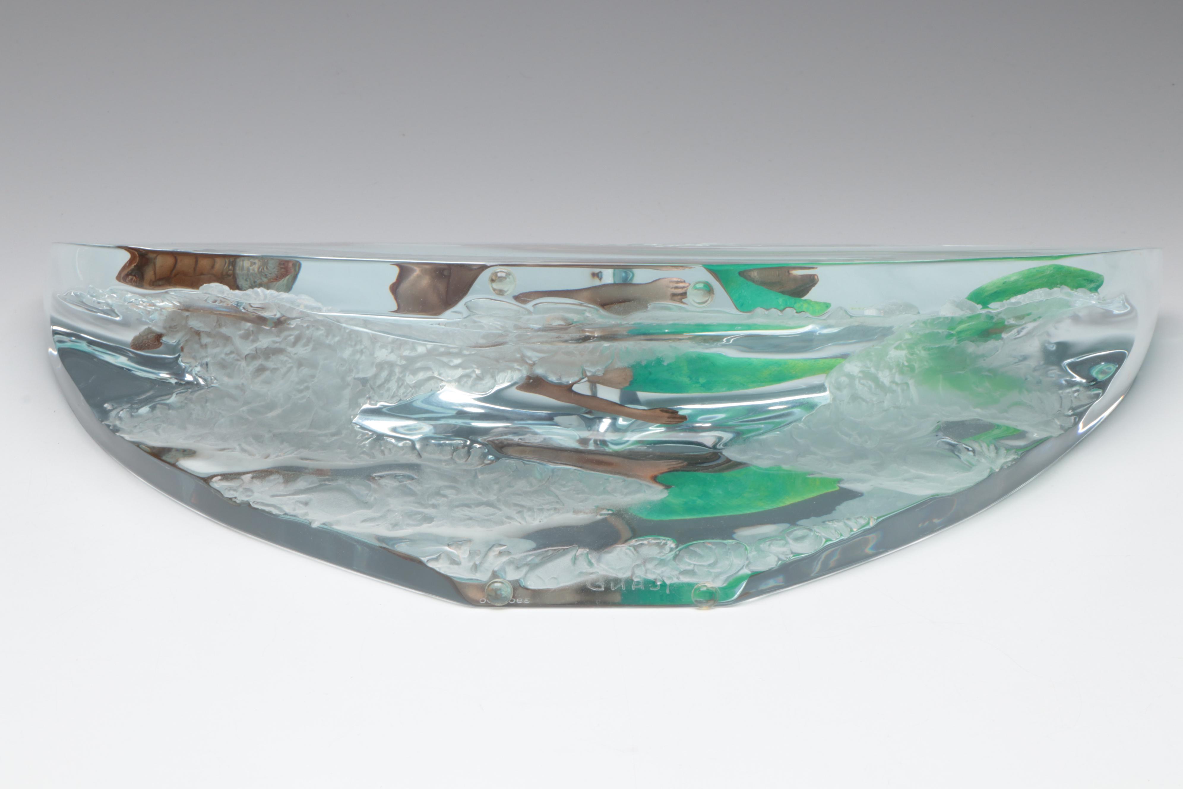 Ltd. Ed. Wyland Galleries "Mermaid and Turtle" Lucite Sculpture, 2007