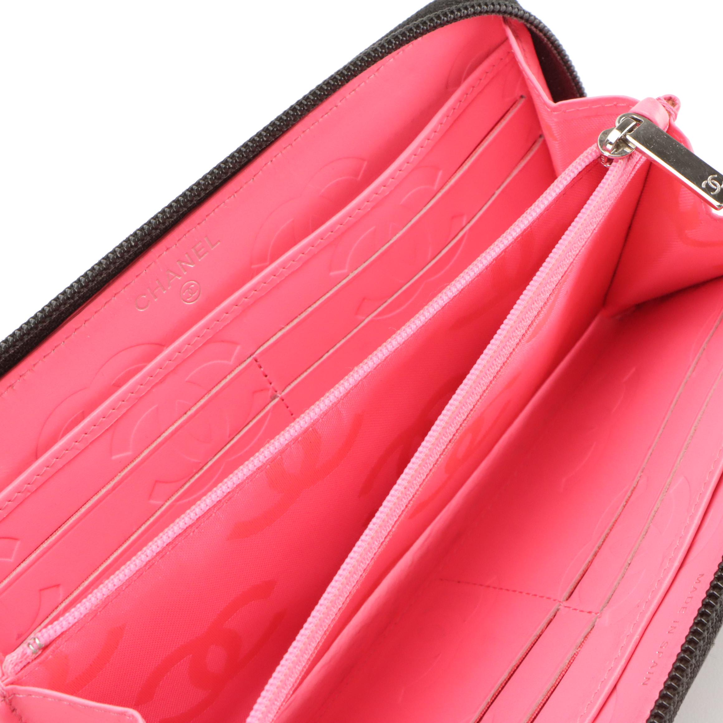 Chanel CC Zip-Around Wallet in Black Quilted Calfskin Leather