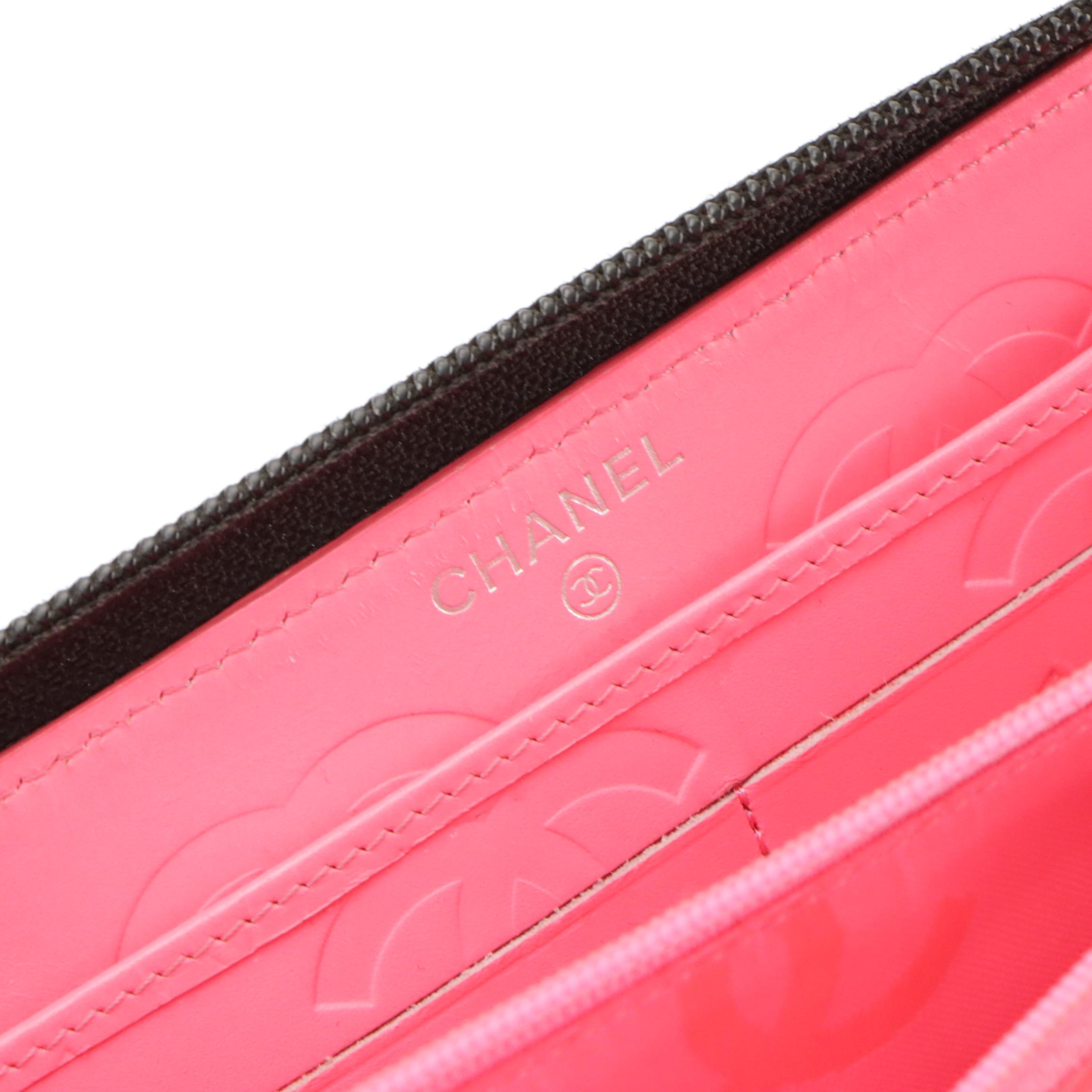 Chanel CC Zip-Around Wallet in Black Quilted Calfskin Leather