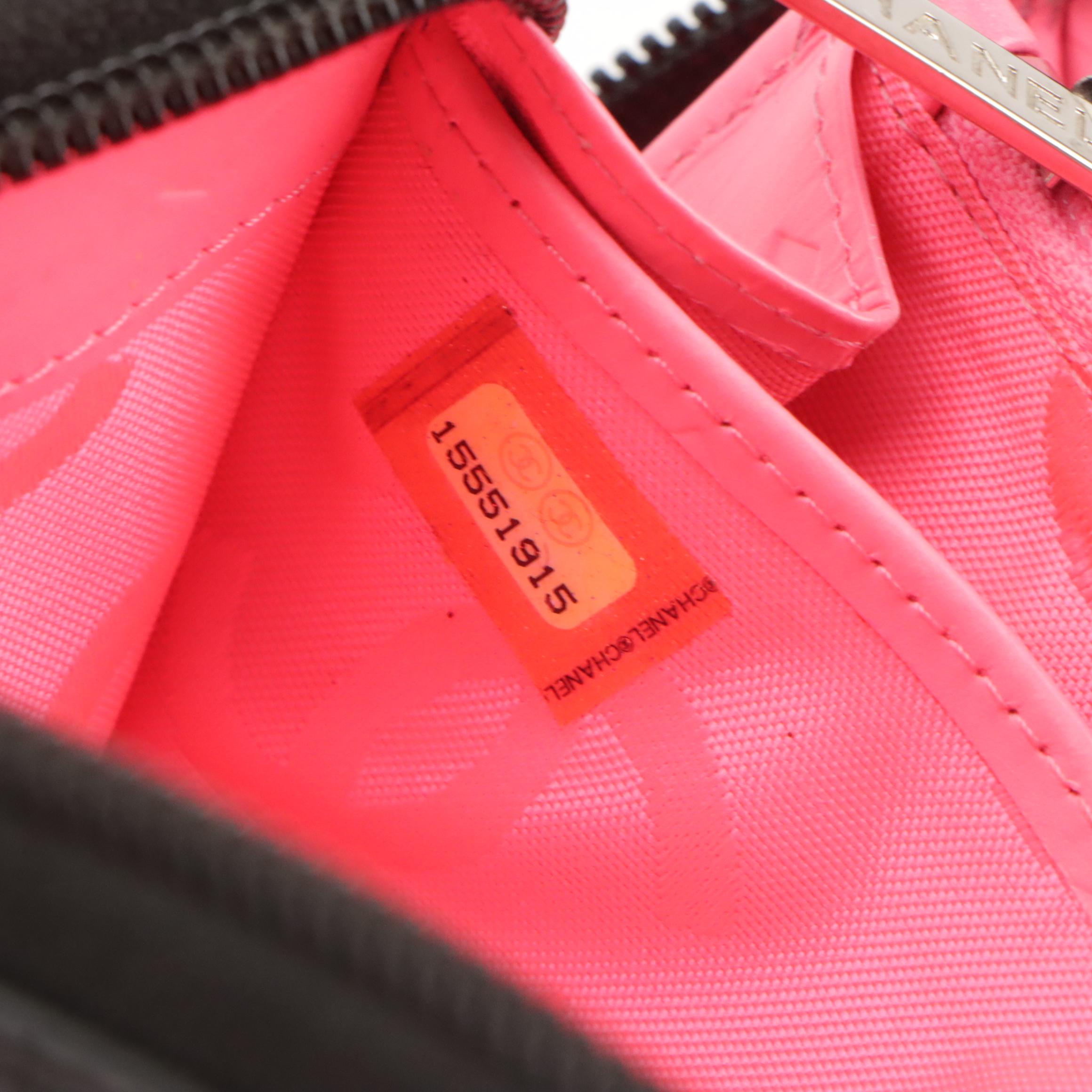 Chanel CC Zip-Around Wallet in Black Quilted Calfskin Leather