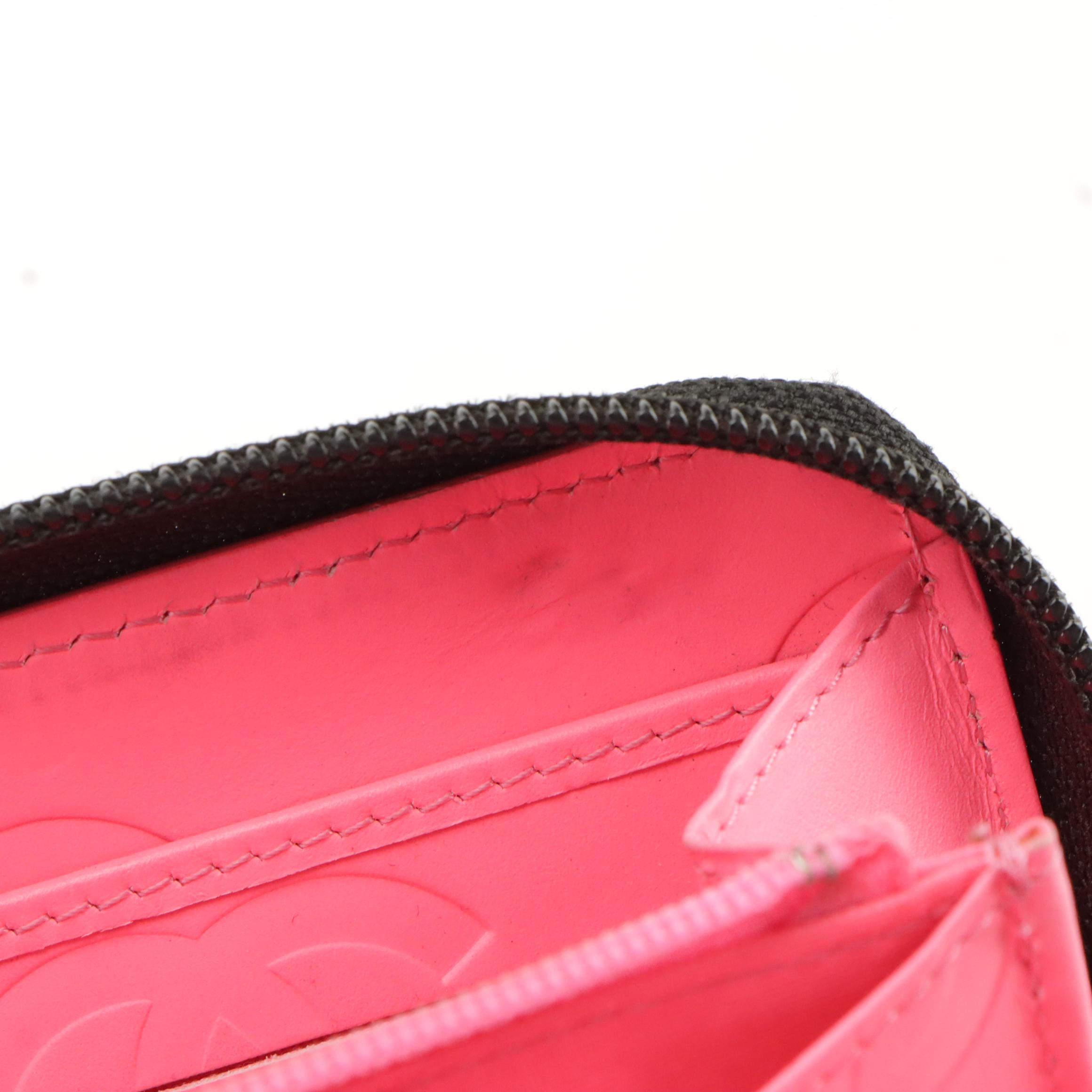 Chanel CC Zip-Around Wallet in Black Quilted Calfskin Leather