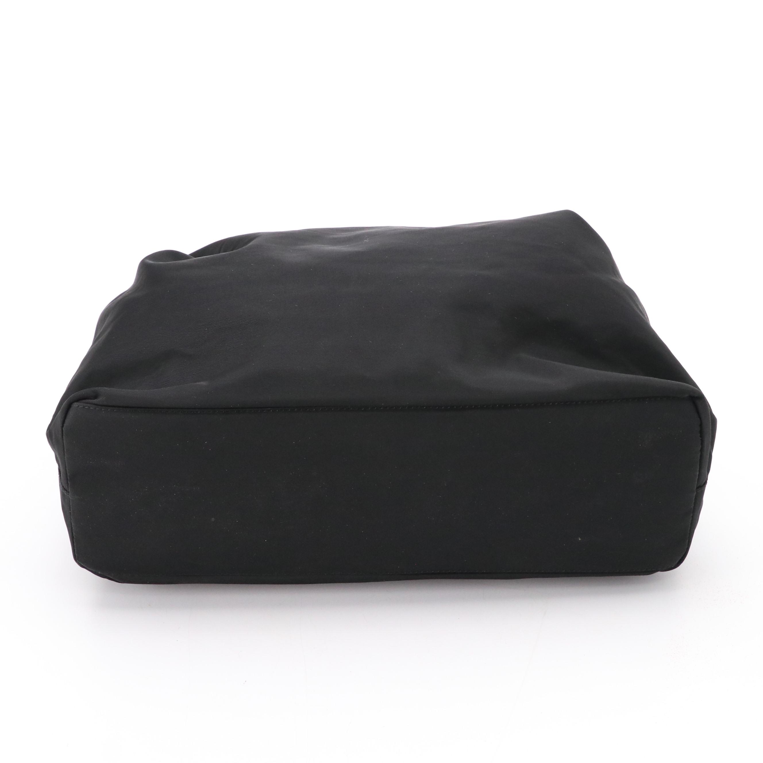 Prada Black Tessuto Nylon Tote with Clear Acrylic Handle