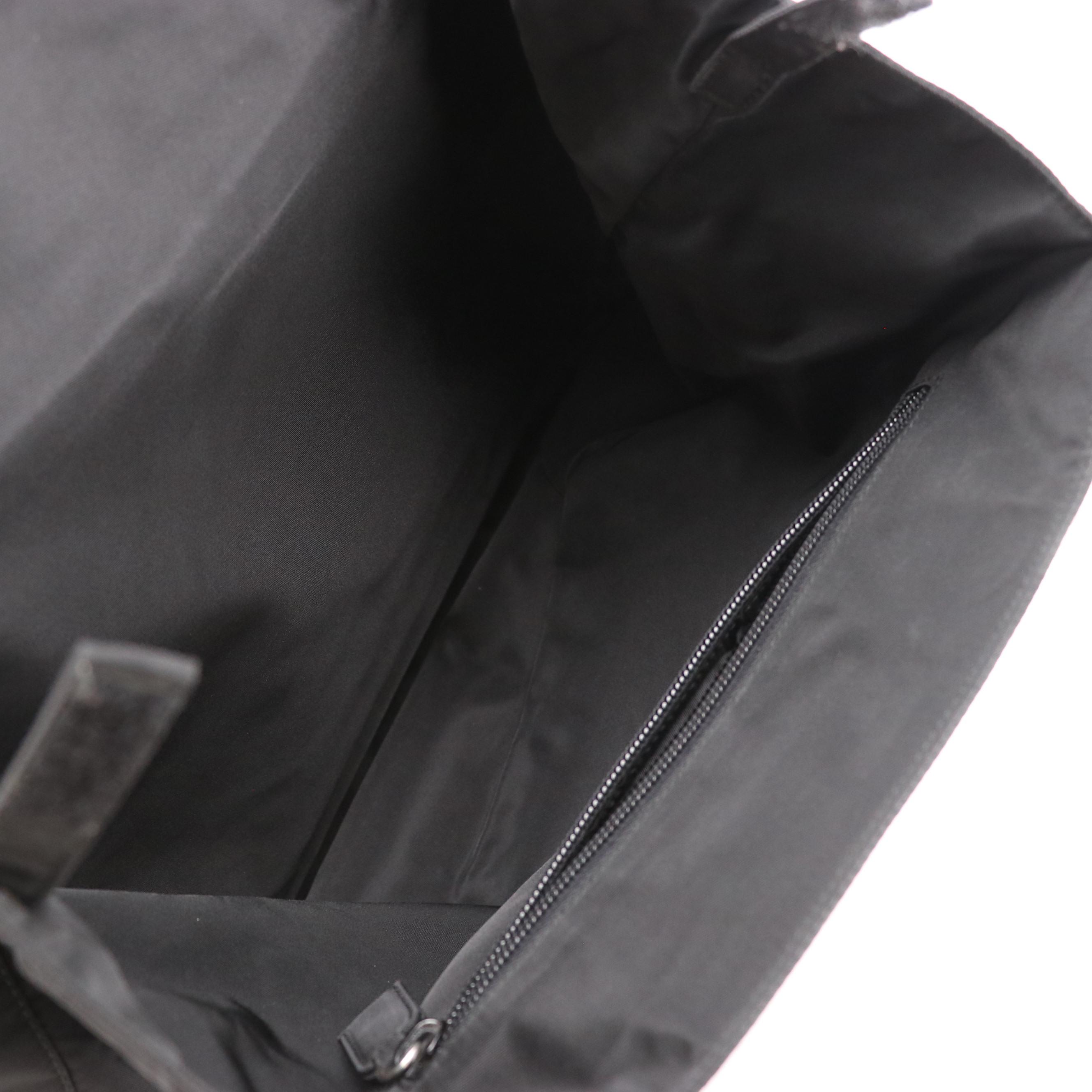 Prada Black Tessuto Nylon Tote with Clear Acrylic Handle