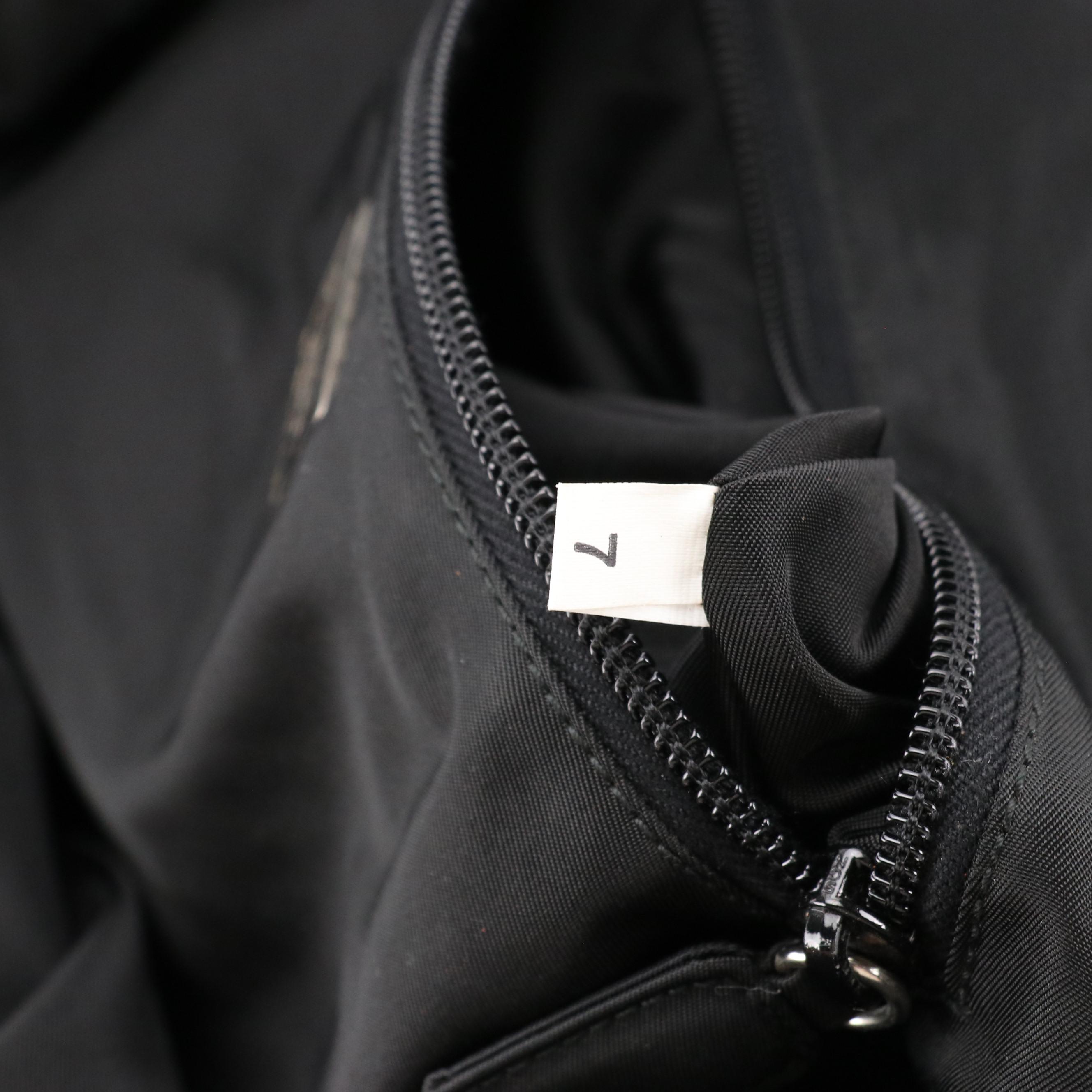 Prada Black Tessuto Nylon Tote with Clear Acrylic Handle