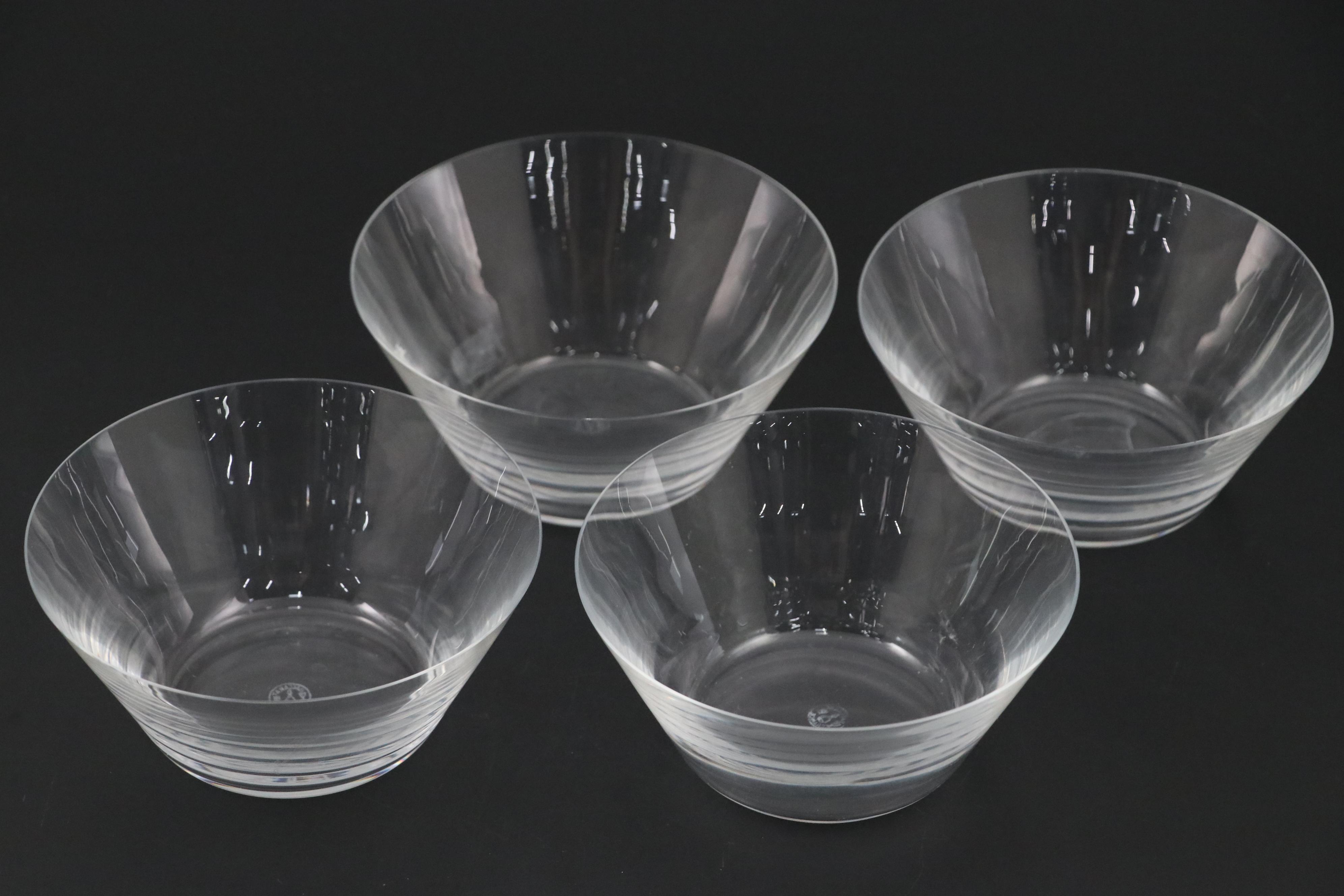Baccarat Crystal Finger Bowls and Underplates, Late 20th Century